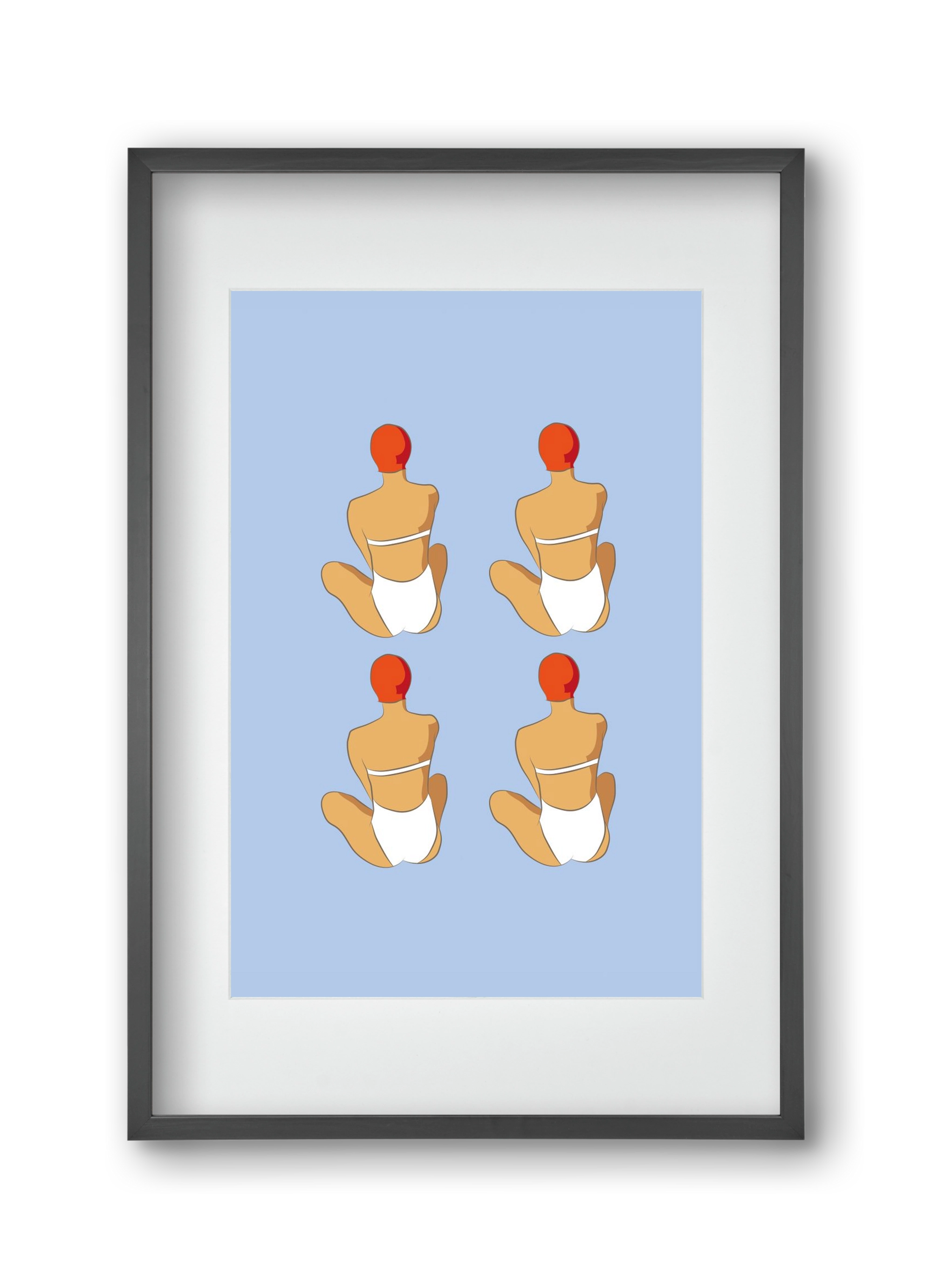 Beach 2, 30x45 cm (20x30 cm), Fekete keret, paszpartuval