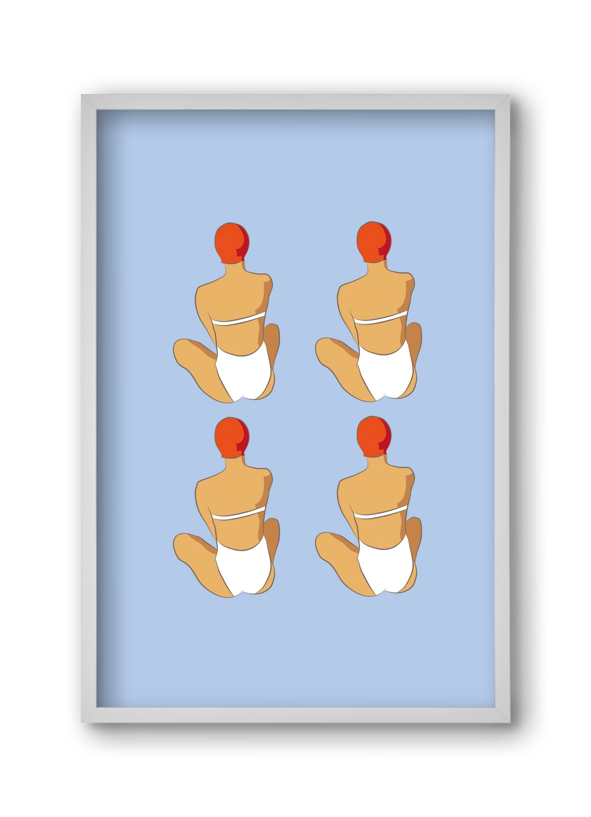 Beach 2, 30x45 cm (30x45 cm), Fehér keret