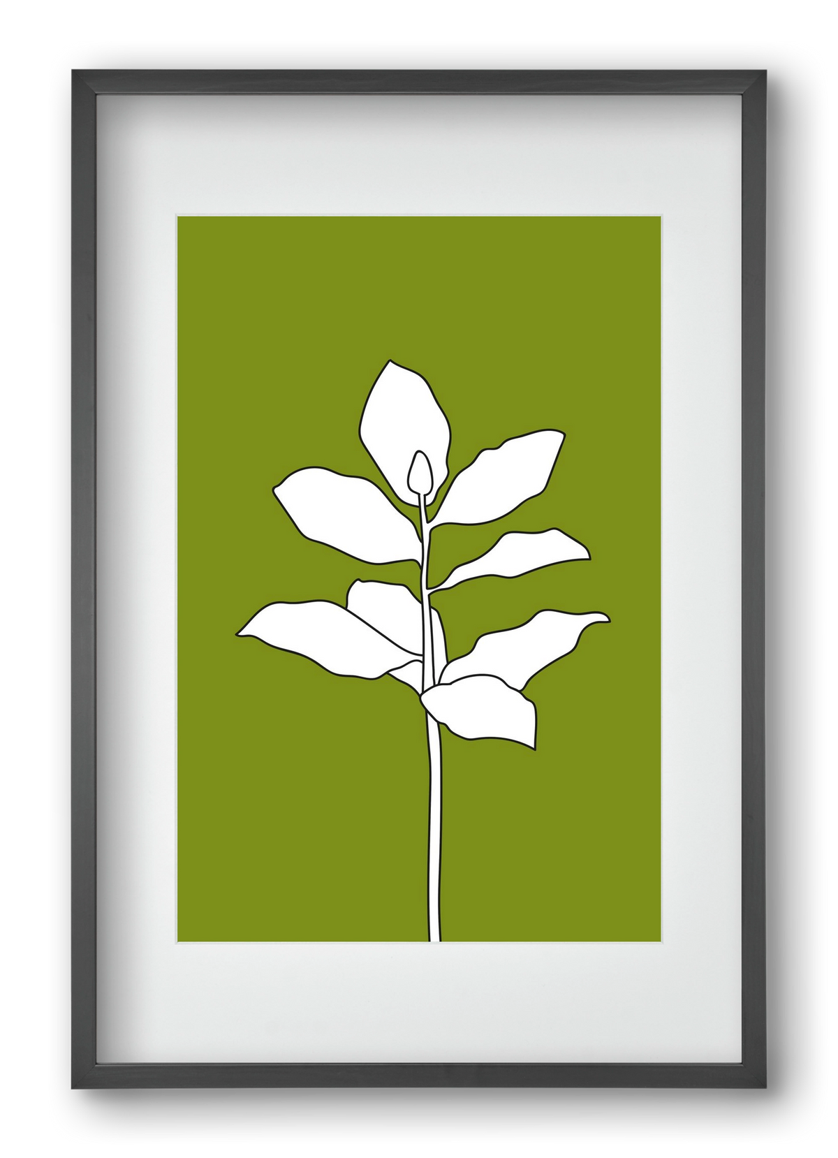 Magnolia 1, 40x60 cm (30x45 cm), Fekete keret, paszpartuval