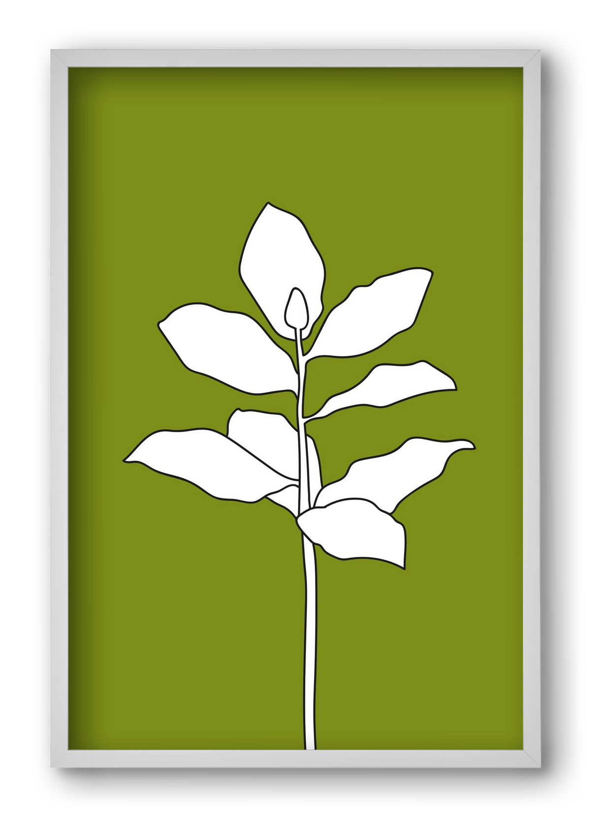 Magnolia 1, 40x60 cm (40x60 cm), Fehér keret