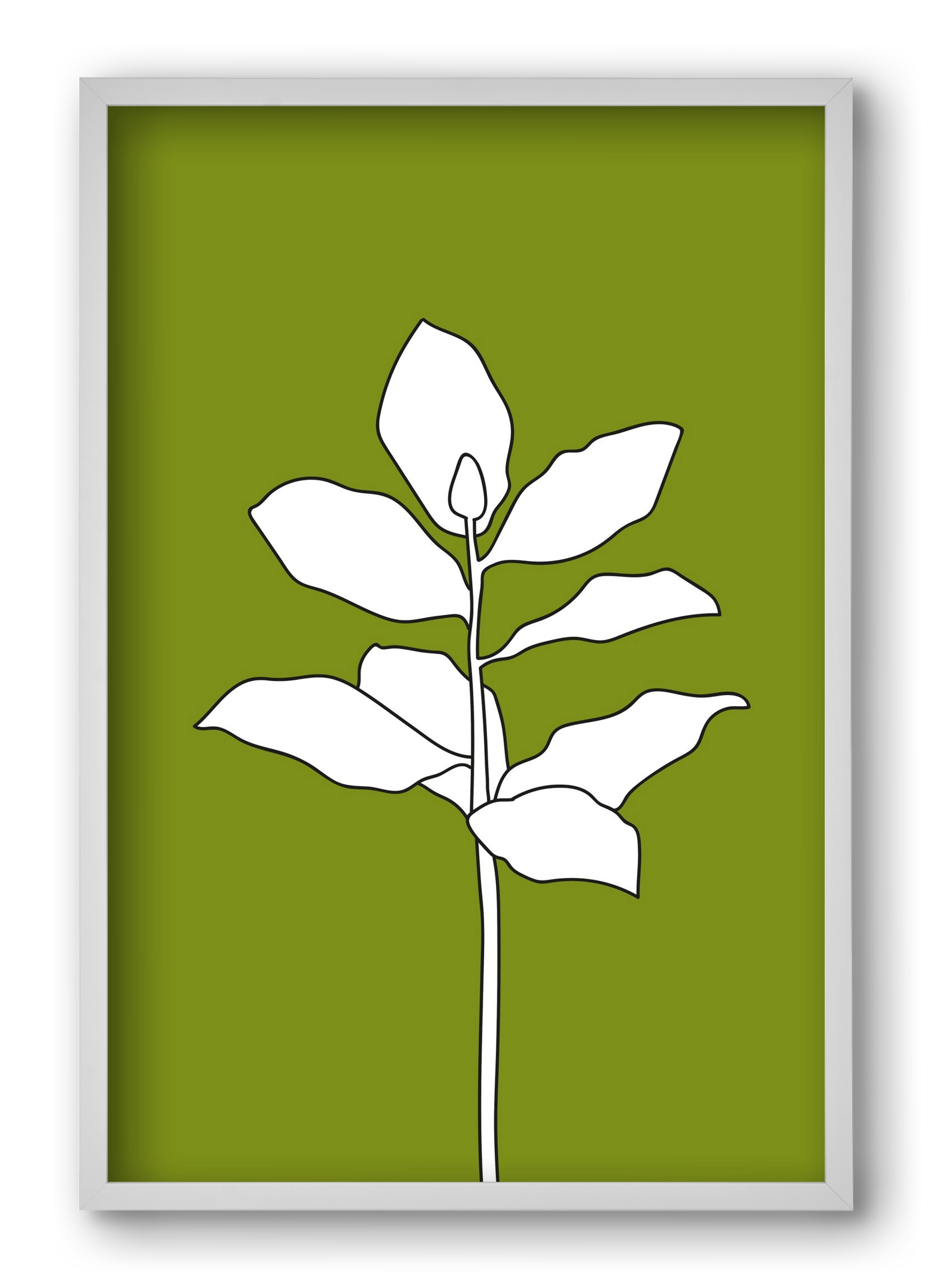 Magnolia 1, 40x60 cm (40x60 cm), Fehér keret