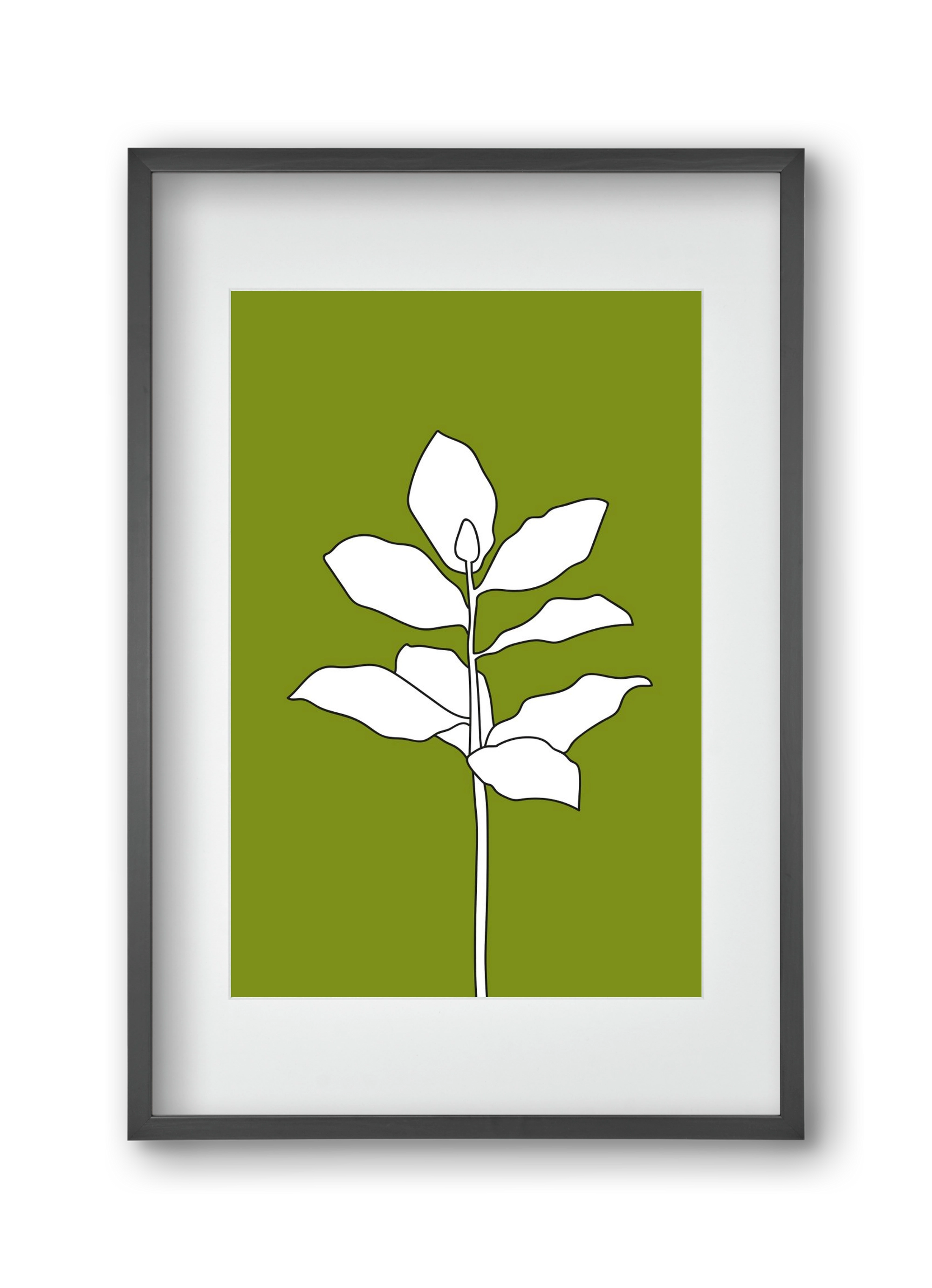 Magnolia 1, 30x45 cm (20x30 cm), Fekete keret, paszpartuval