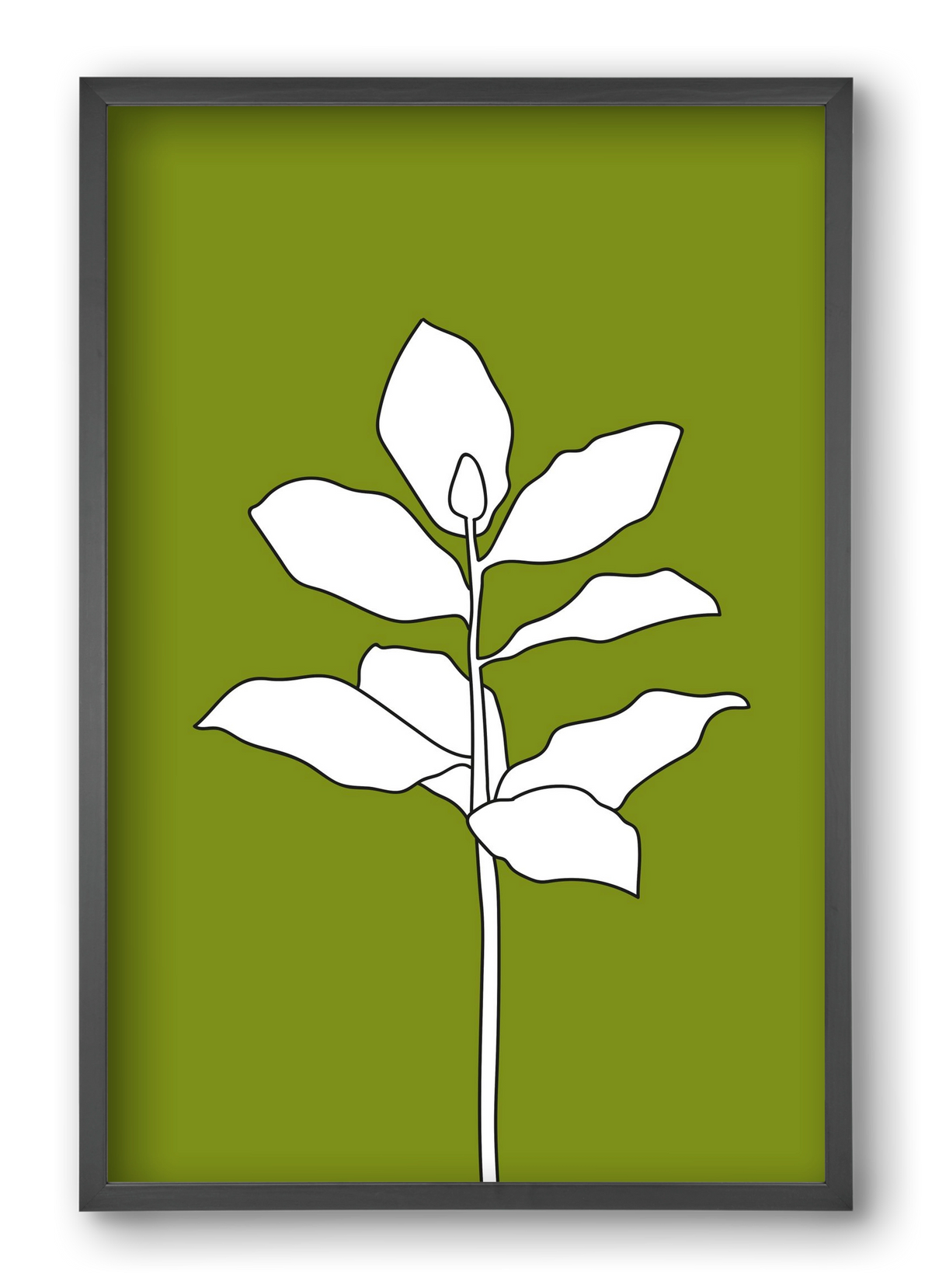 Magnolia 1, 40x60 cm (40x60 cm), Fekete keret