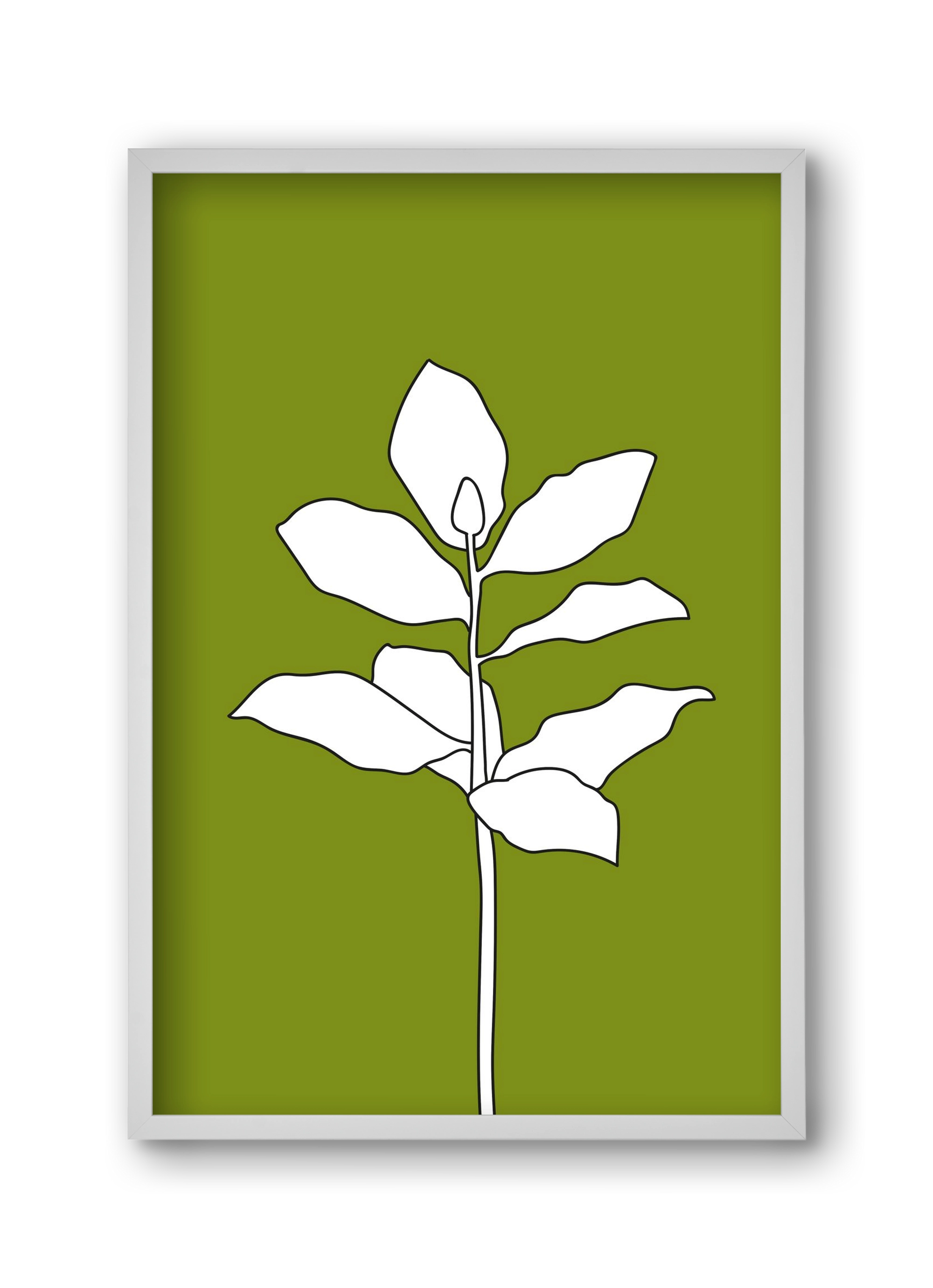 Magnolia 1, 30x45 cm (30x45 cm), Fehér keret