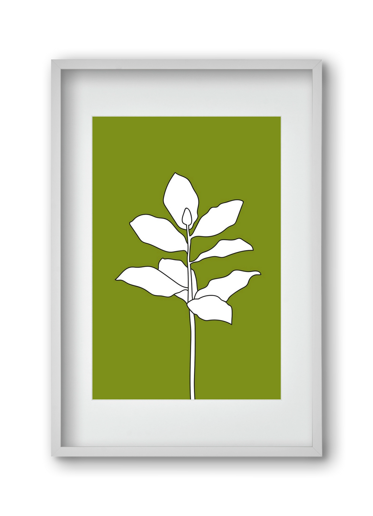 Magnolia 1, 30x45 cm (20x30 cm), Fehér keret, paszpartuval