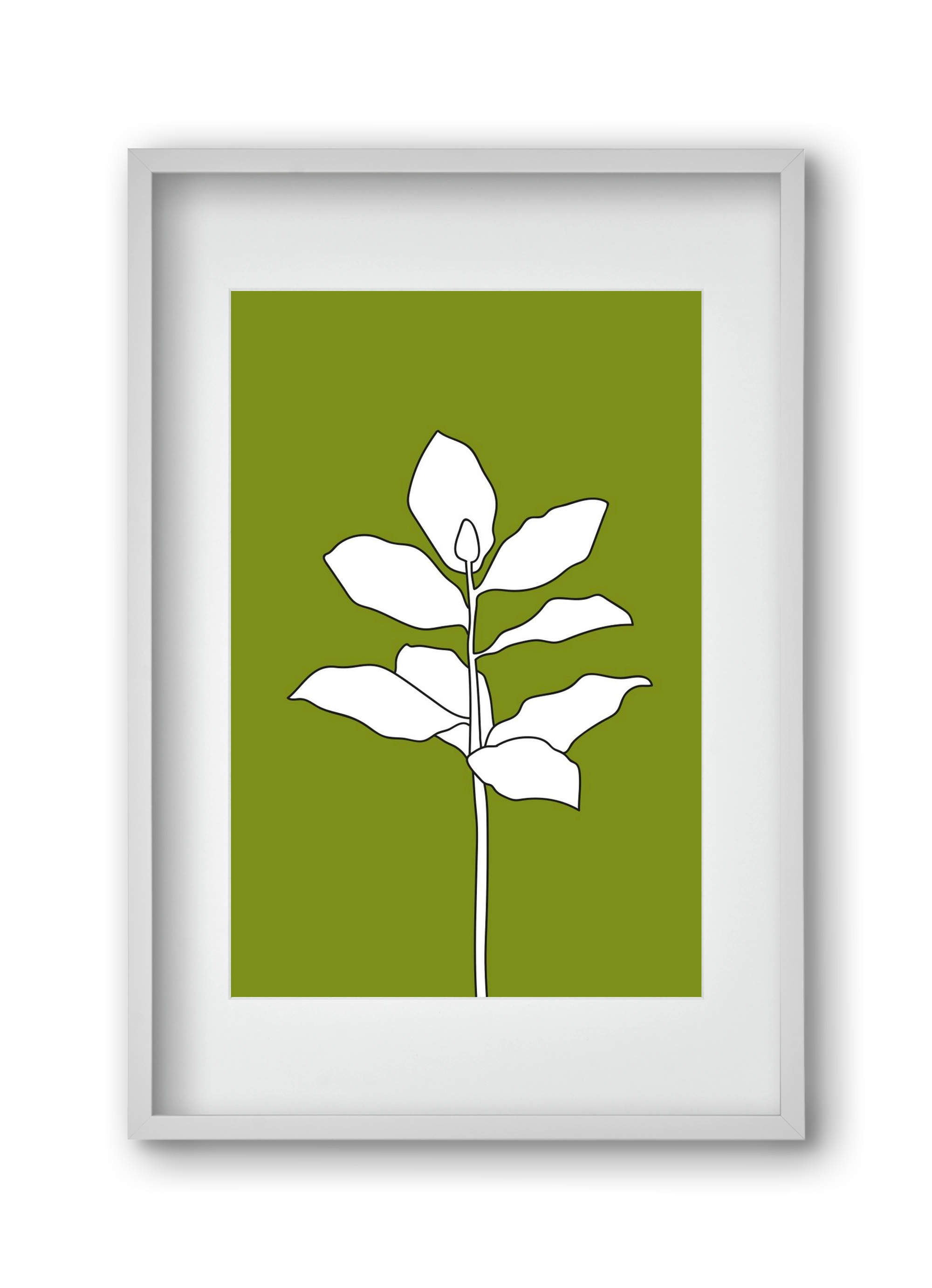 Magnolia 1, 30x45 cm (20x30 cm), Fehér keret, paszpartuval