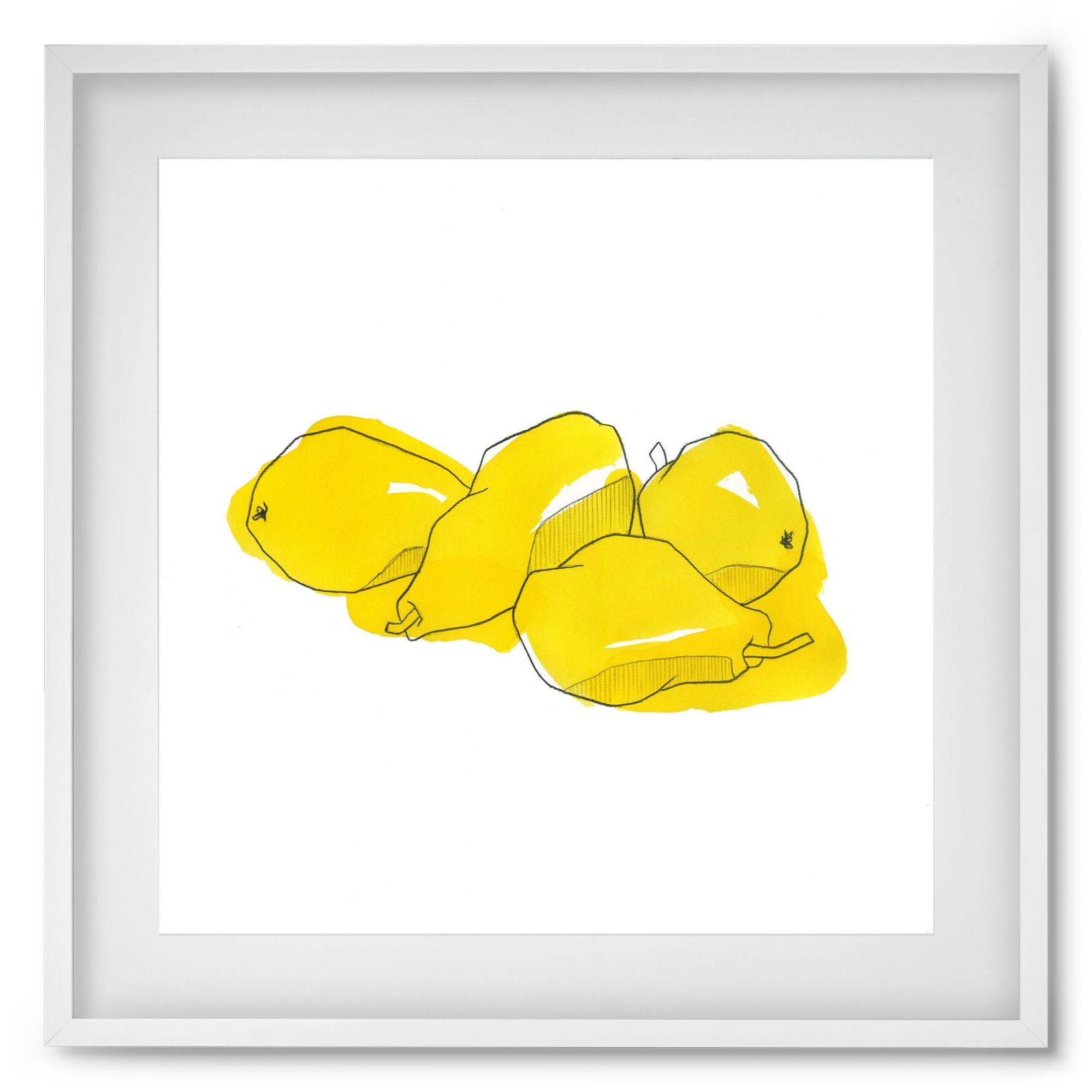 Pears, 50x50 cm (40x40 cm), Fehér keret, paszpartuval