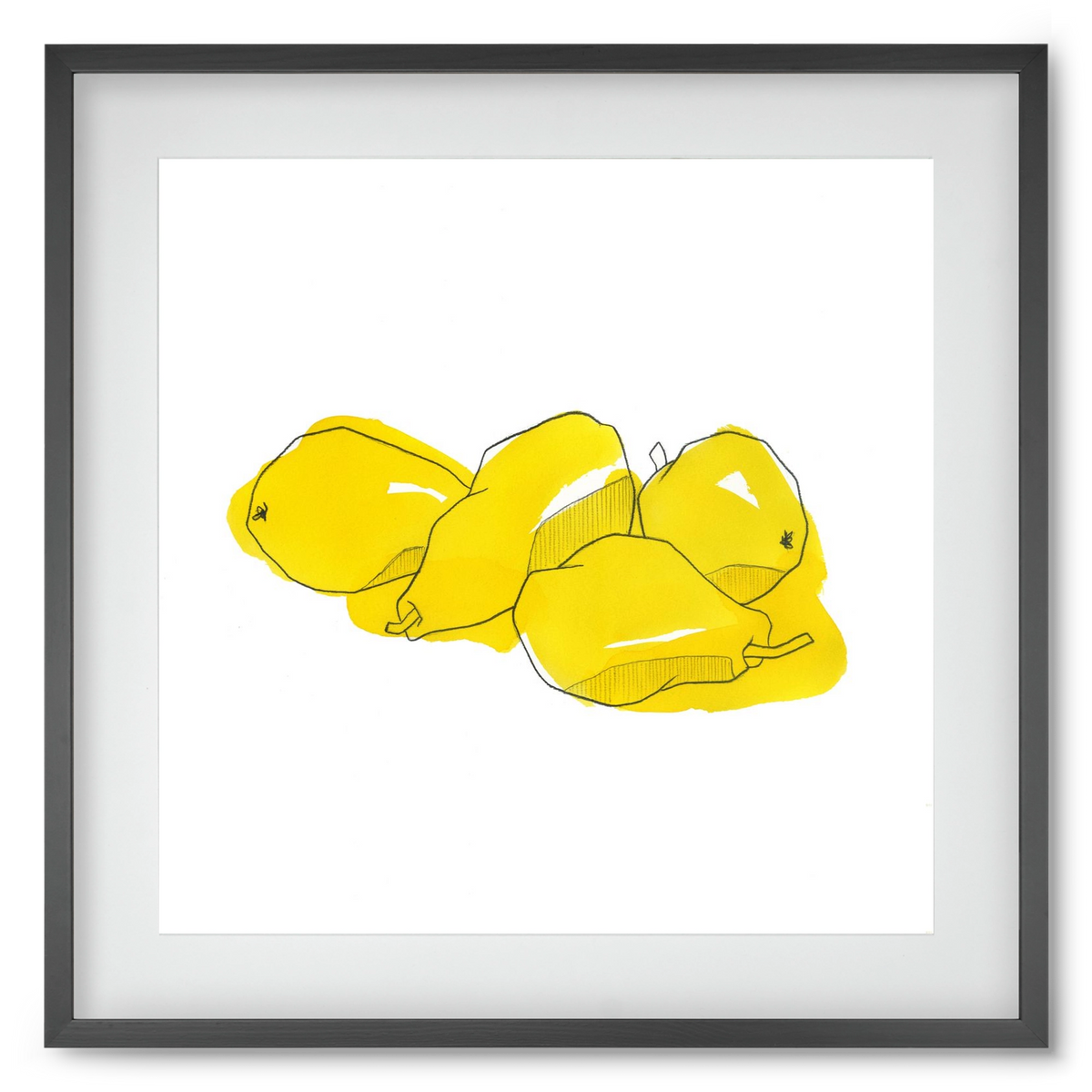 Pears, 50x50 cm (40x40 cm), Fekete keret, paszpartuval