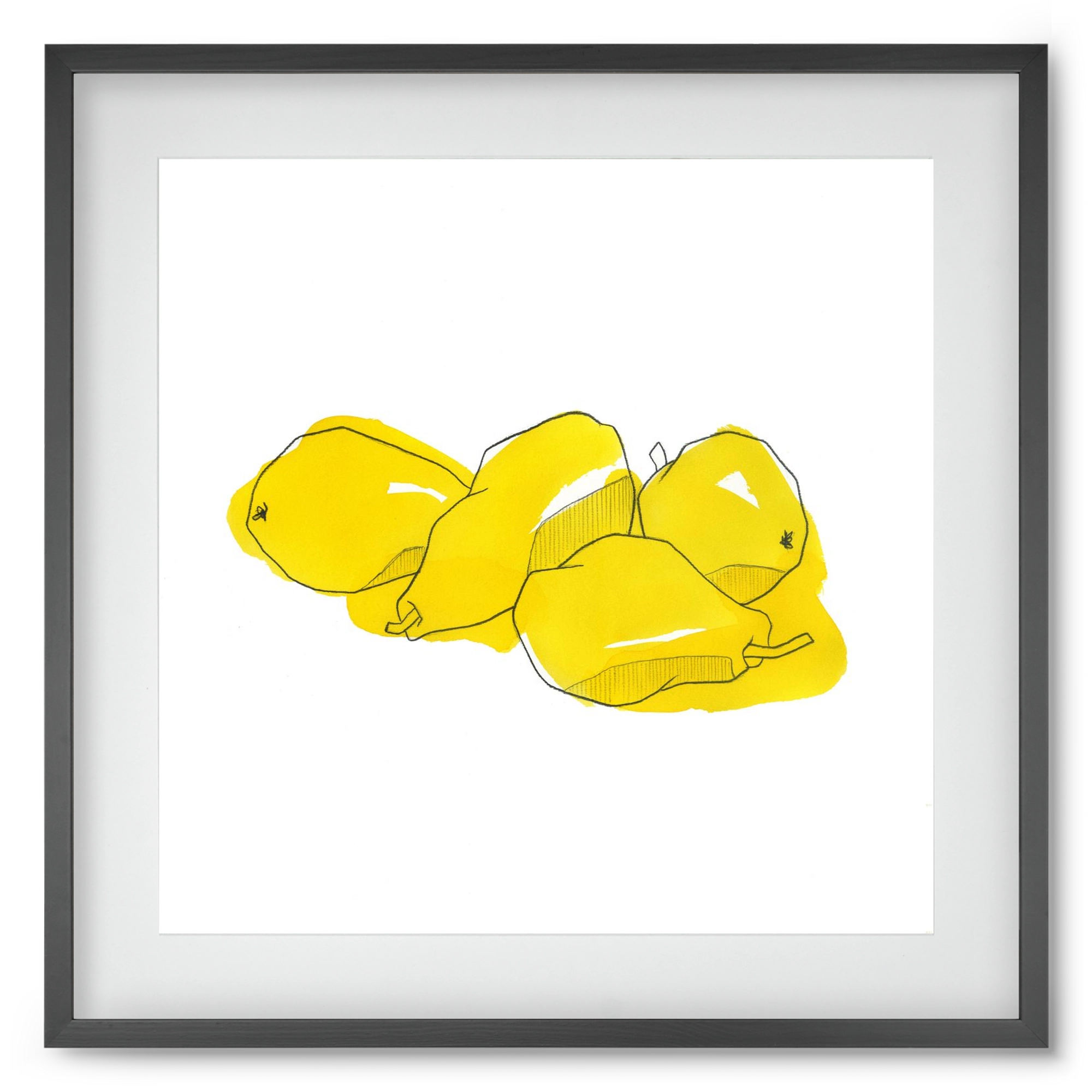 Pears, 50x50 cm (40x40 cm), Fekete keret, paszpartuval