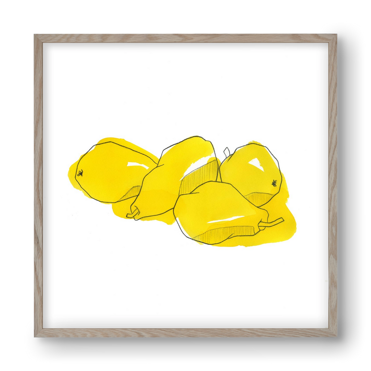 Pears, 40x40 cm (40x40 cm), Tölgy keret