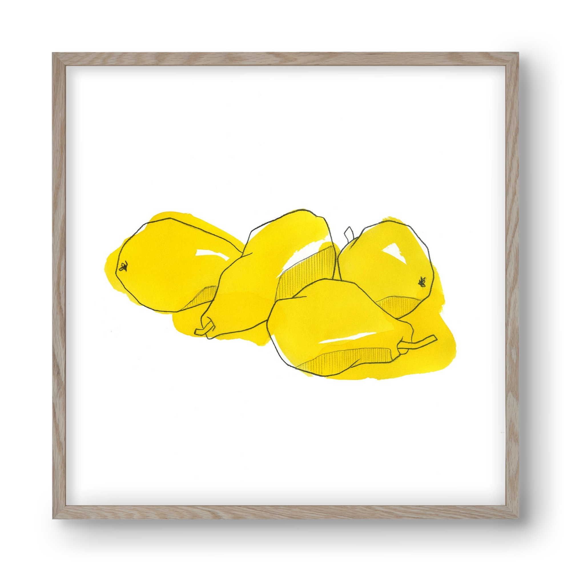 Pears, 40x40 cm (40x40 cm), Tölgy keret