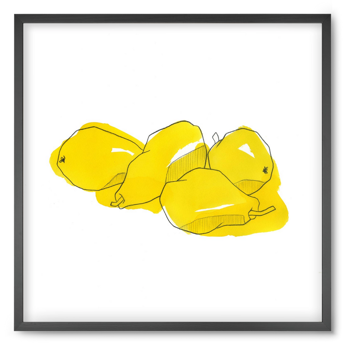 Pears, 50x50 cm (50x50 cm), Fekete keret