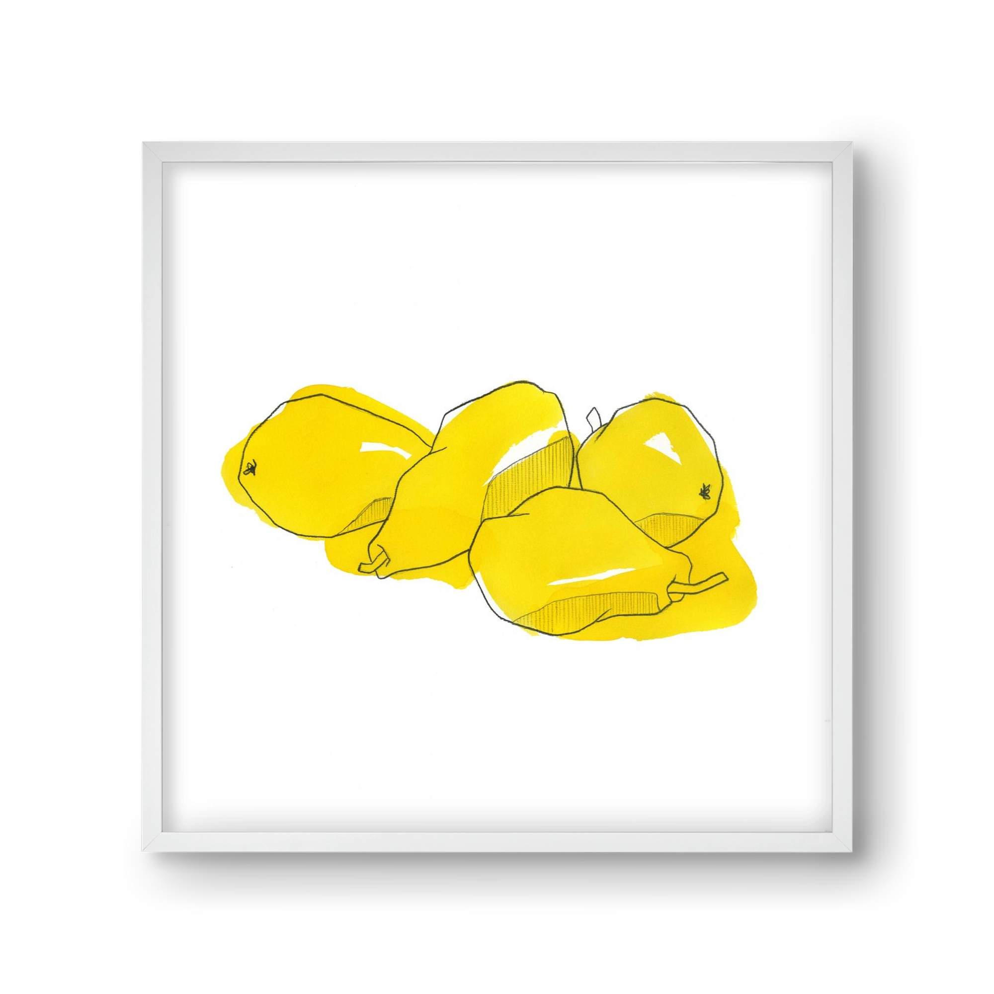 Pears, 30x30 cm (30x30 cm), Fehér keret