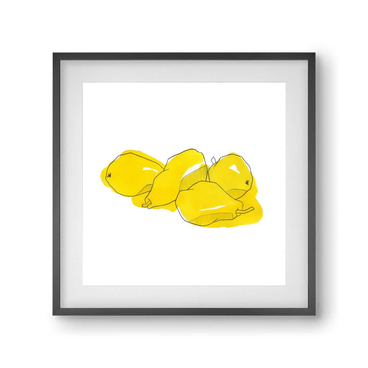 Pears, 30x30 cm (20x20 cm), Fekete keret, paszpartuval