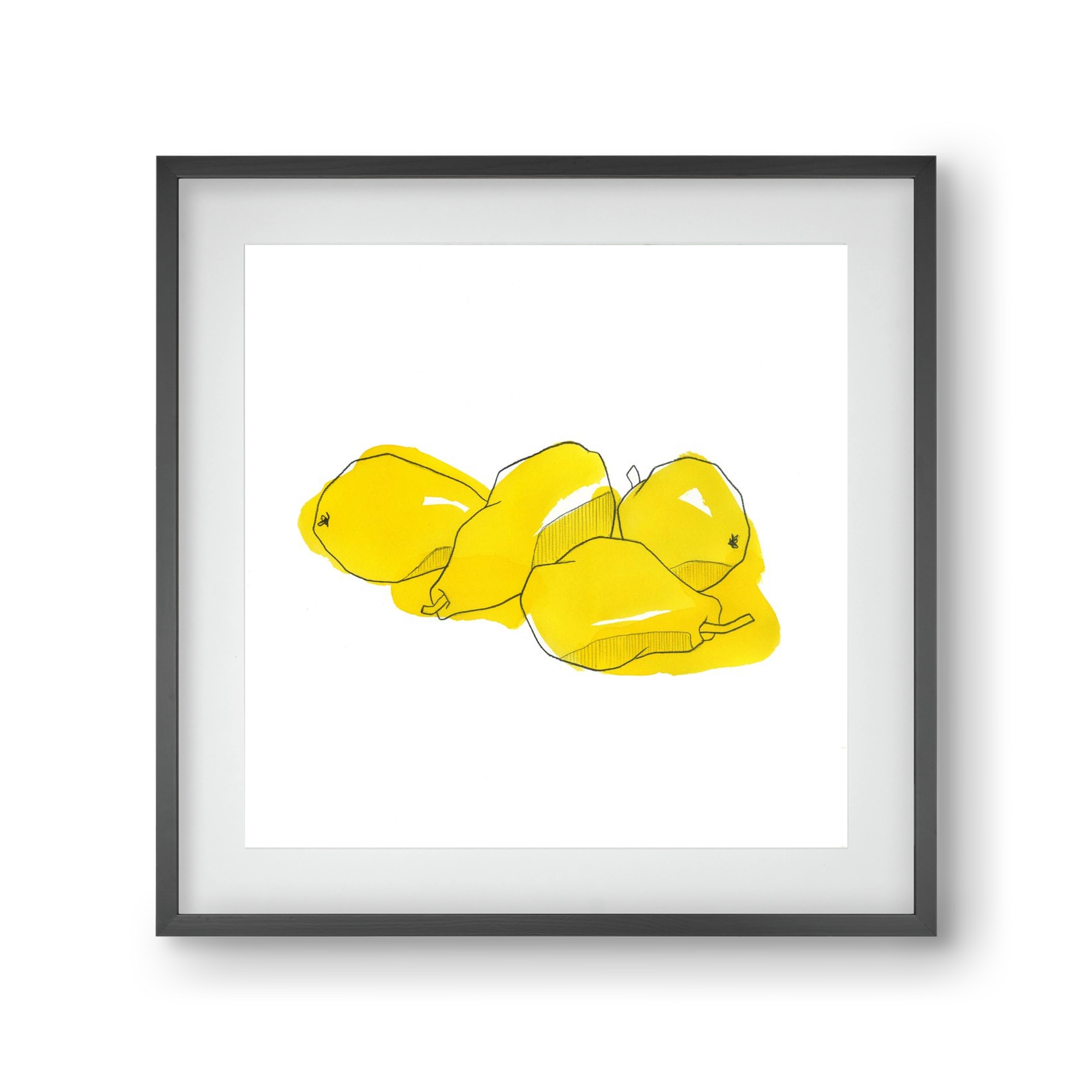 Pears, 30x30 cm (20x20 cm), Fekete keret, paszpartuval