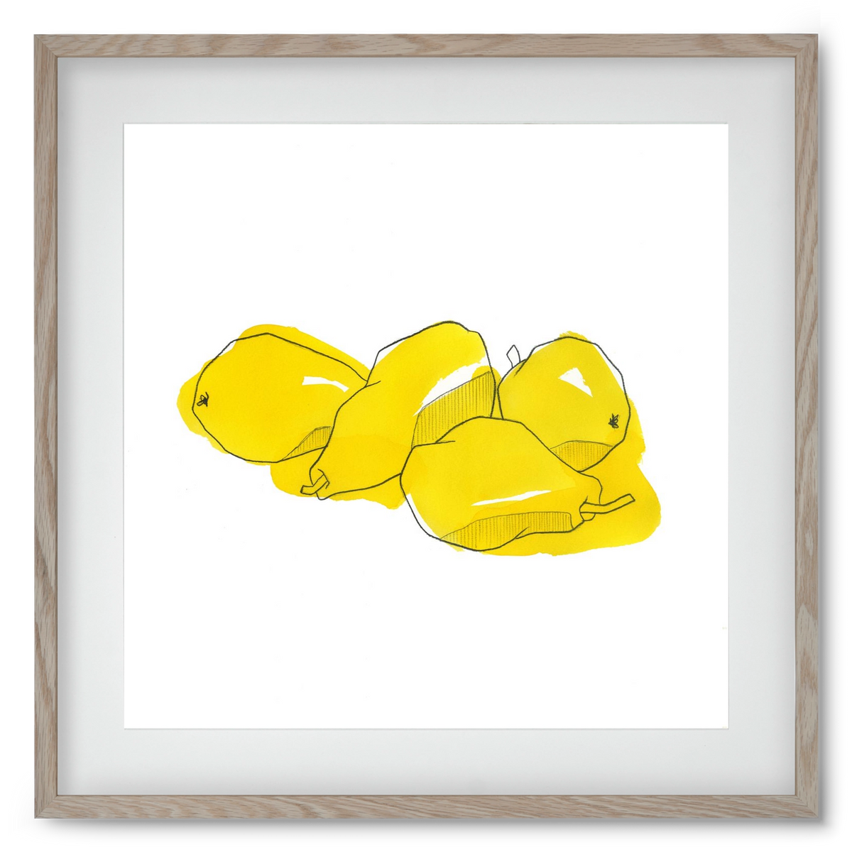 Pears, 50x50 cm (40x40 cm), Tölgy keret, paszpartuval