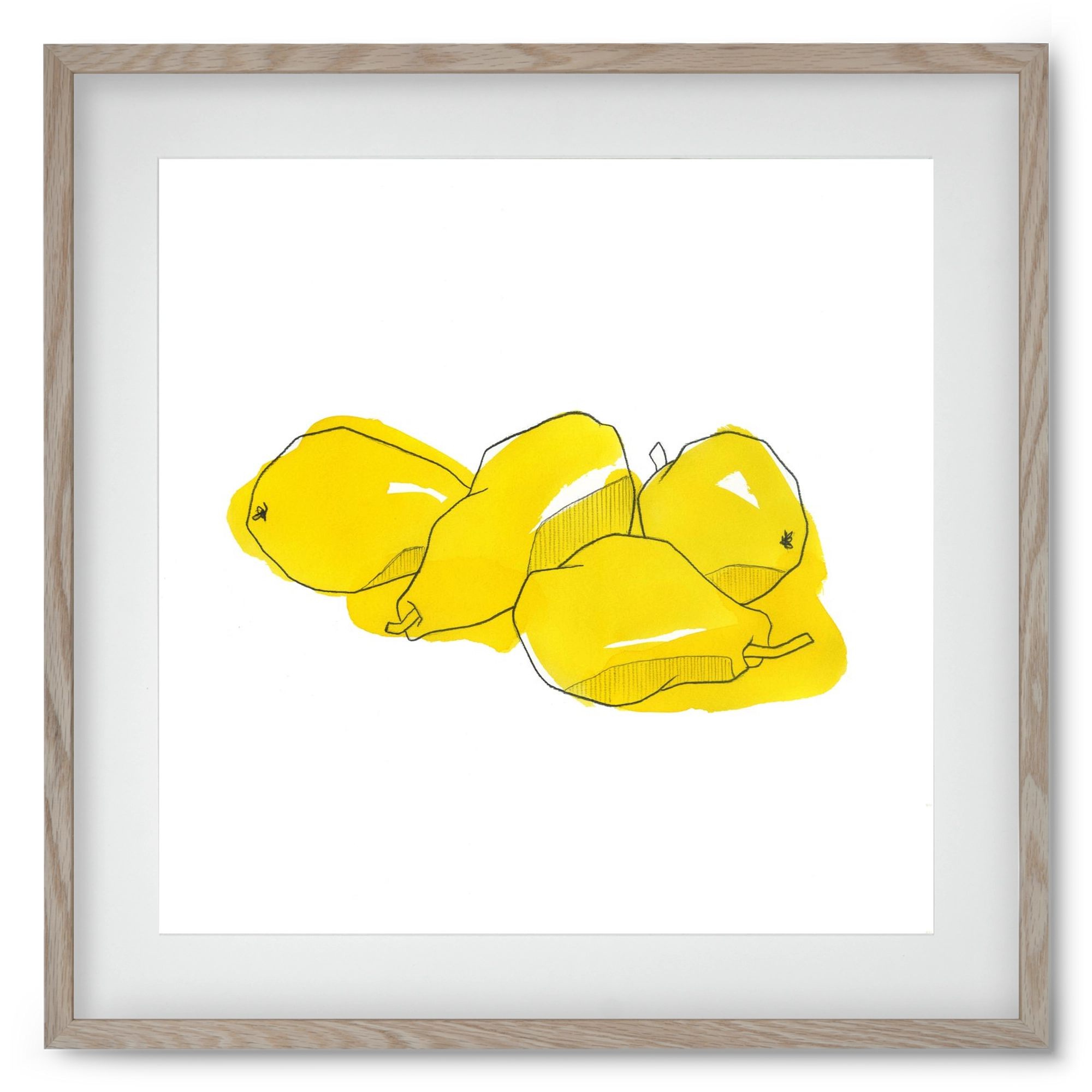 Pears, 50x50 cm (40x40 cm), Tölgy keret, paszpartuval