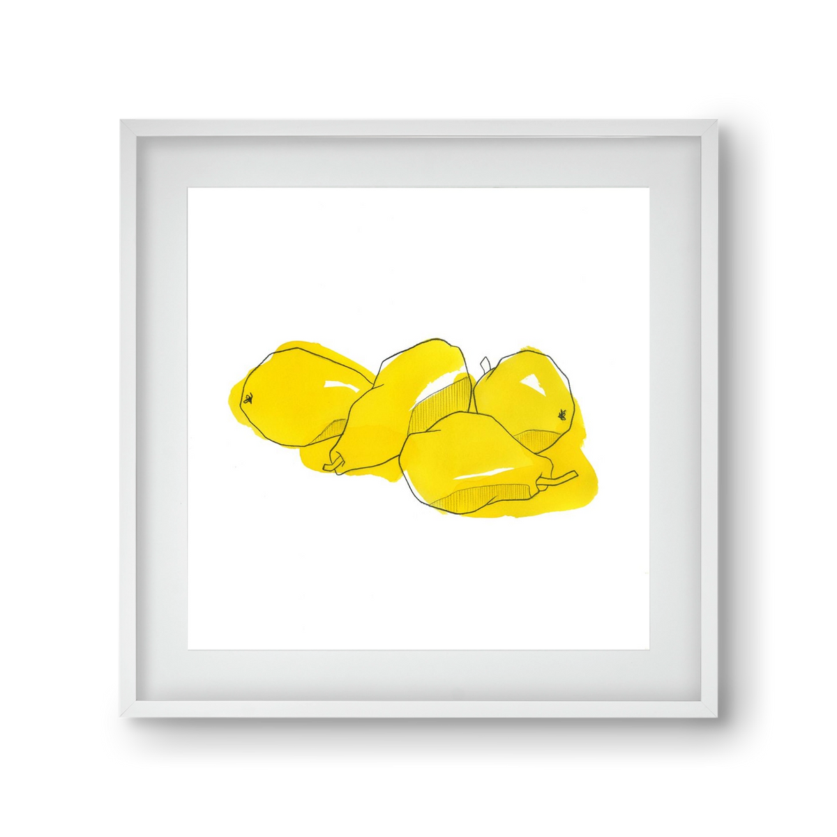 Pears, 30x30 cm (20x20 cm), Fehér keret, paszpartuval