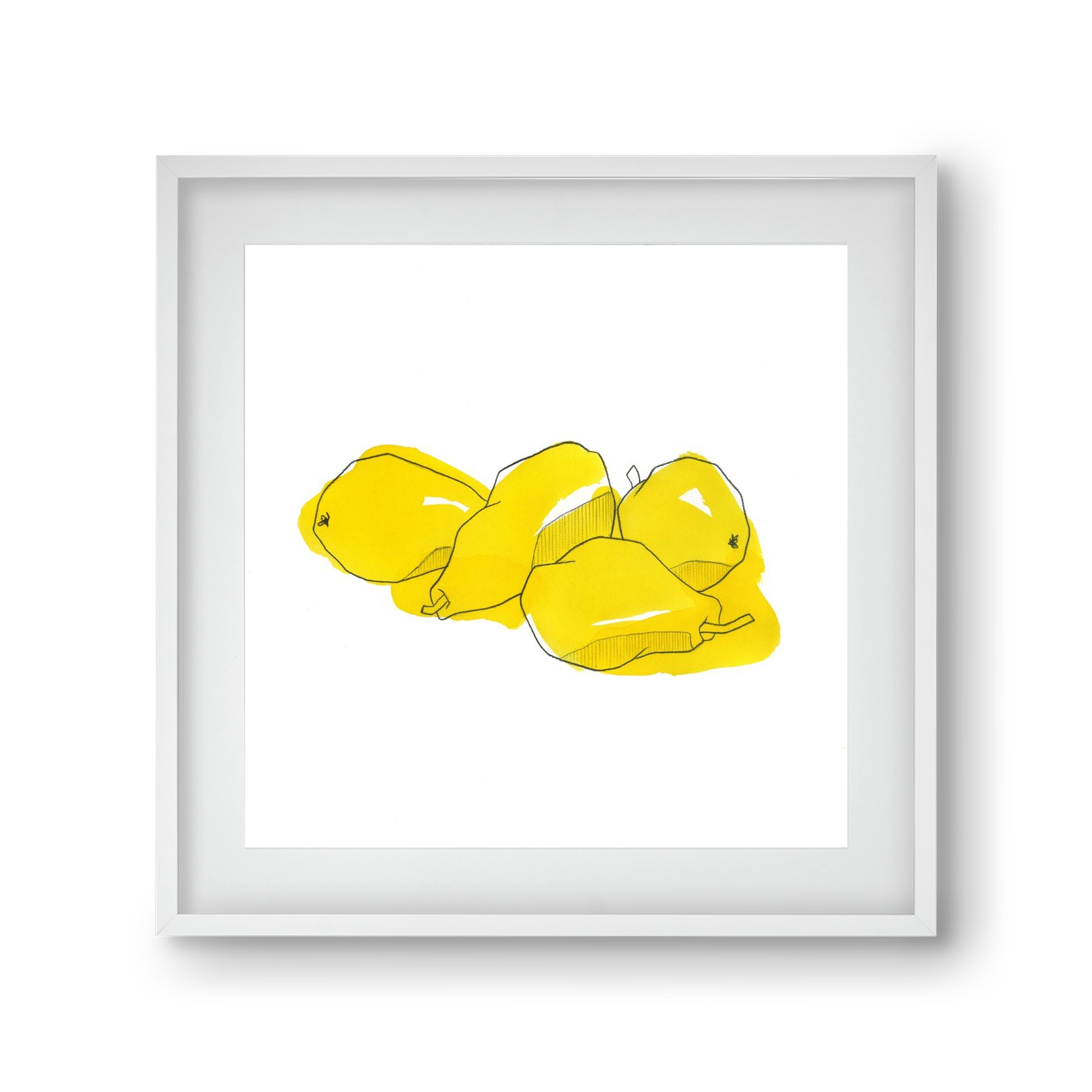 Pears, 30x30 cm (20x20 cm), Fehér keret, paszpartuval