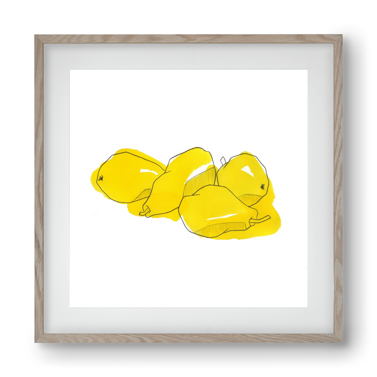 Pears, 40x40 cm (30x30 cm), Tölgy keret, paszpartuval