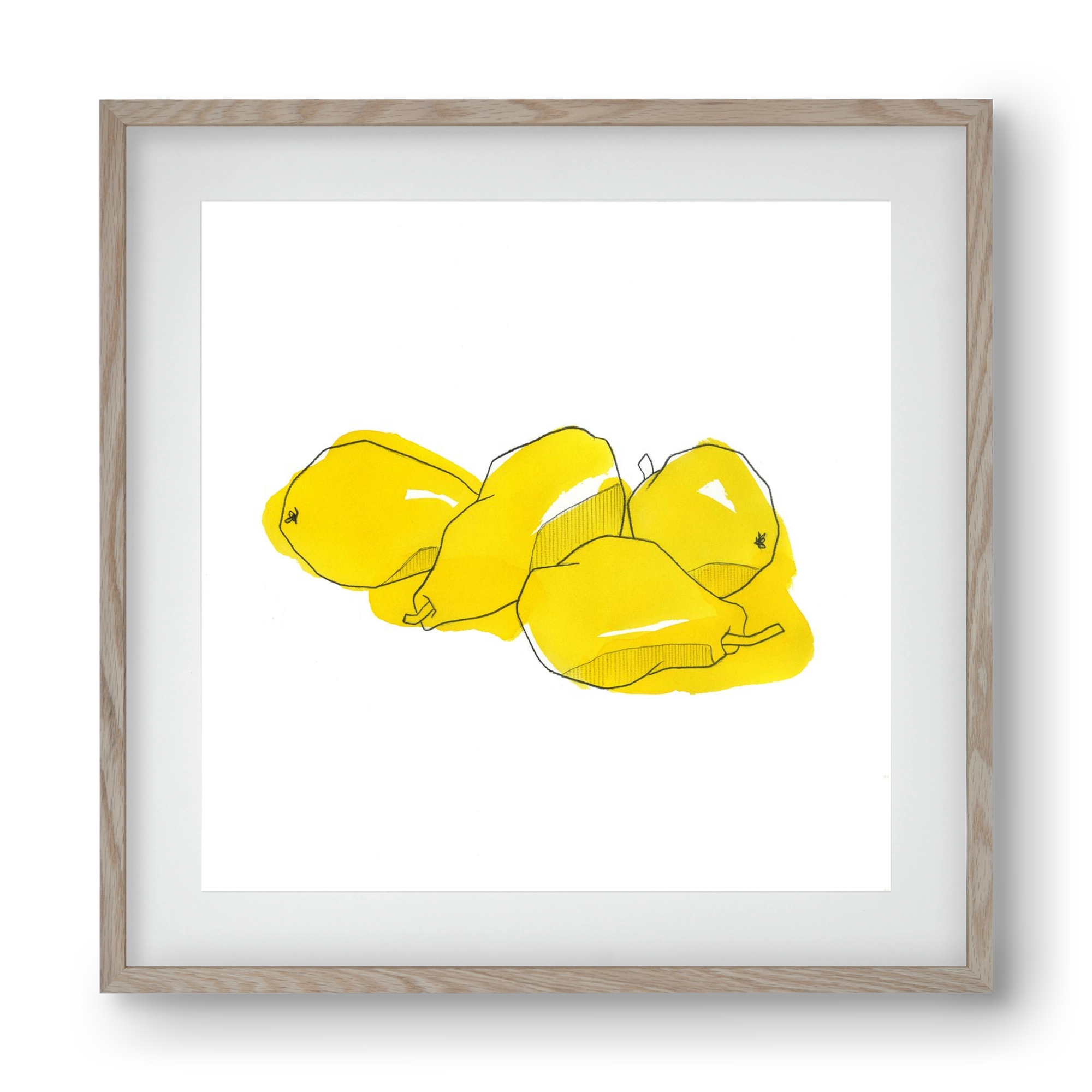 Pears, 40x40 cm (30x30 cm), Tölgy keret, paszpartuval