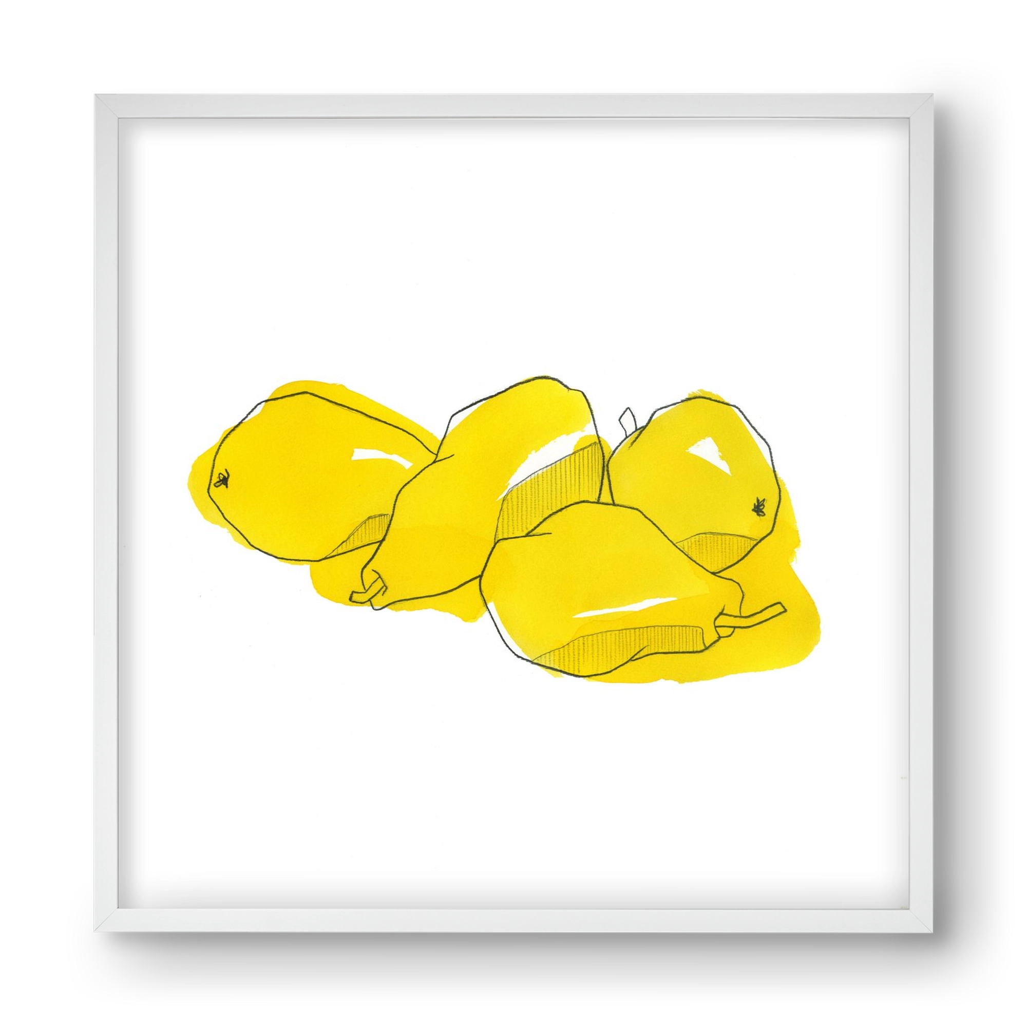 Pears, 40x40 cm (40x40 cm), Fehér keret