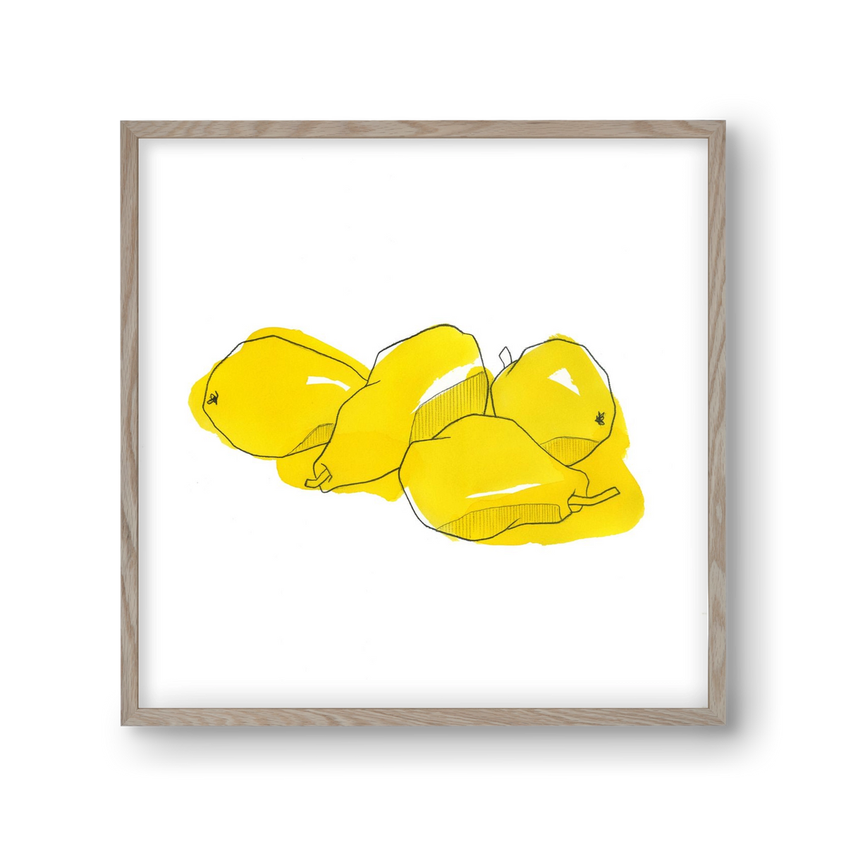 Pears, 30x30 cm (30x30 cm), Tölgy keret