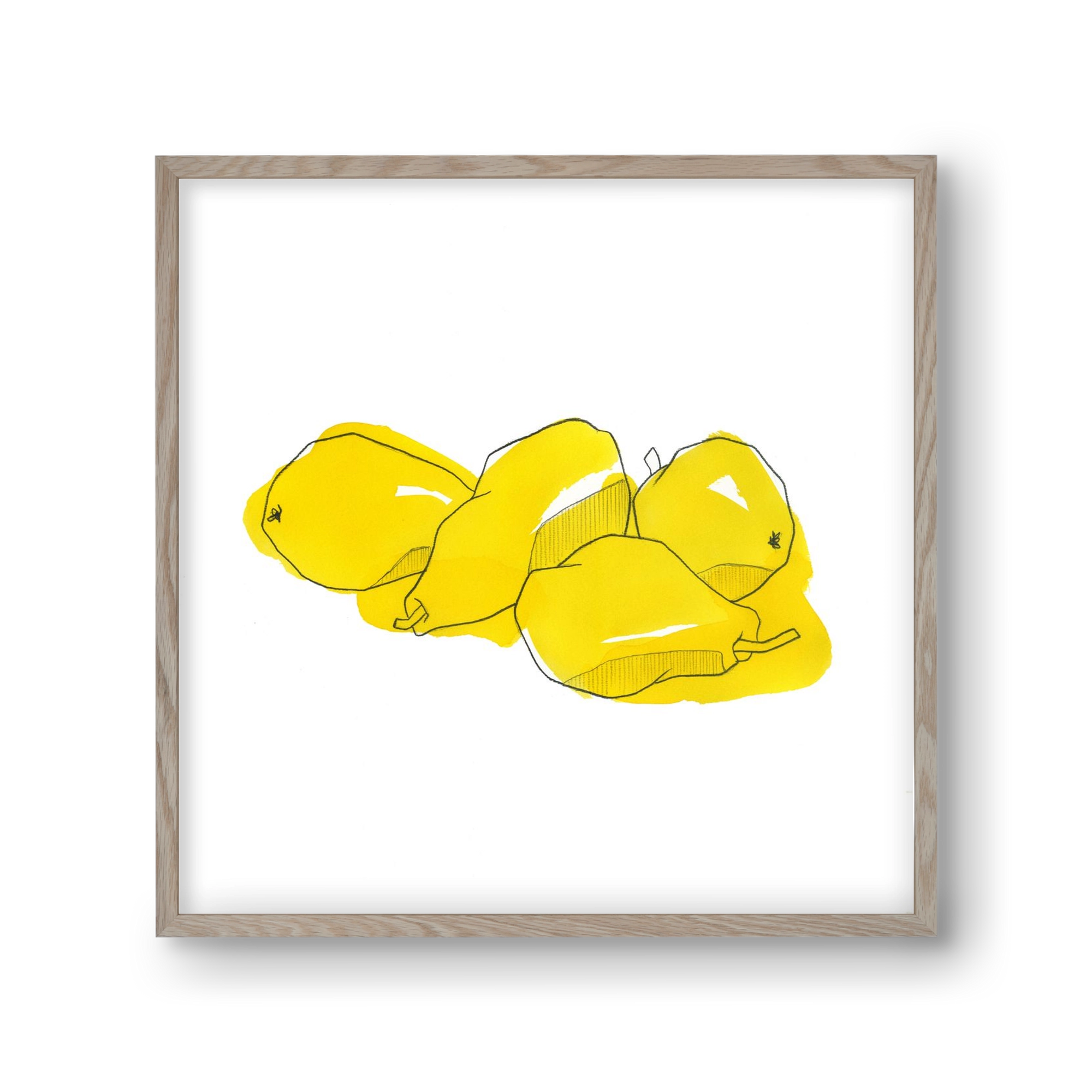 Pears, 30x30 cm (30x30 cm), Tölgy keret