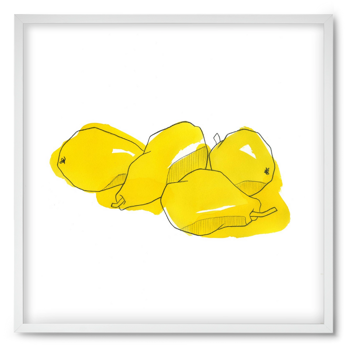 Pears, 50x50 cm (50x50 cm), Fehér keret