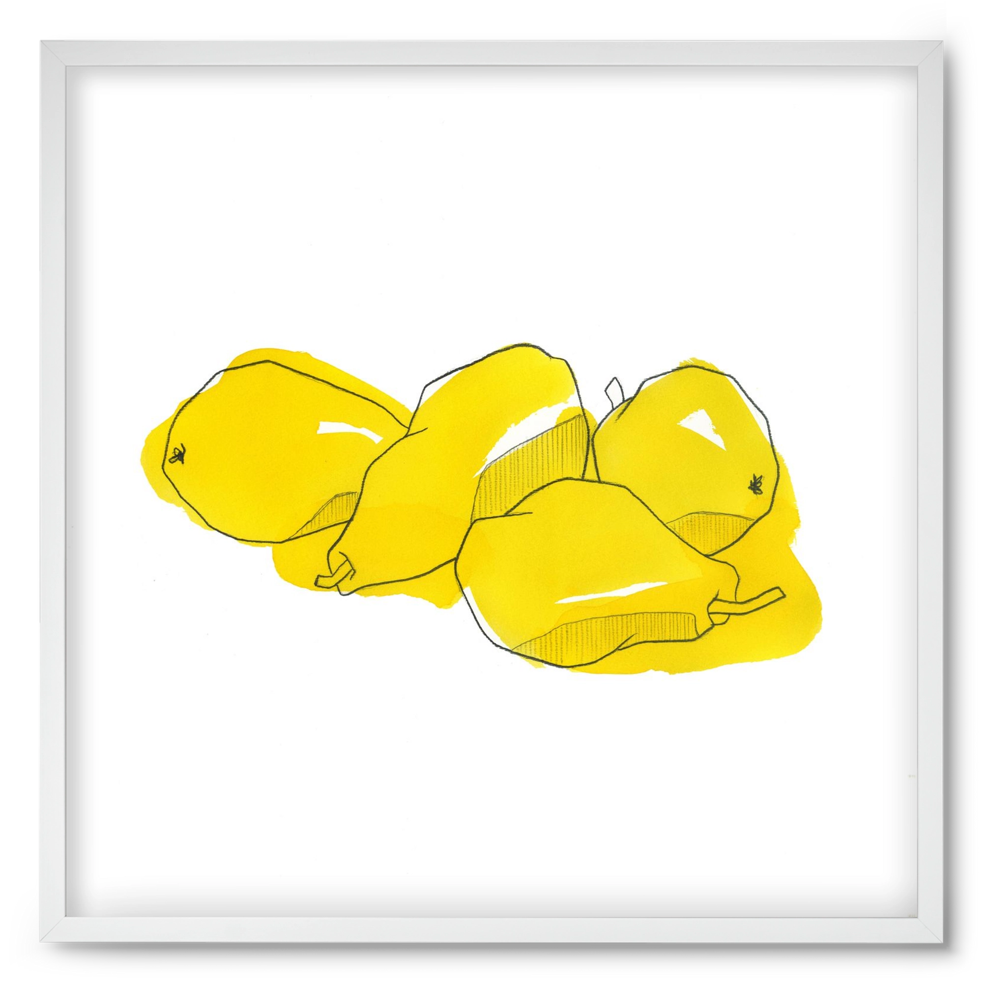 Pears, 50x50 cm (50x50 cm), Fehér keret