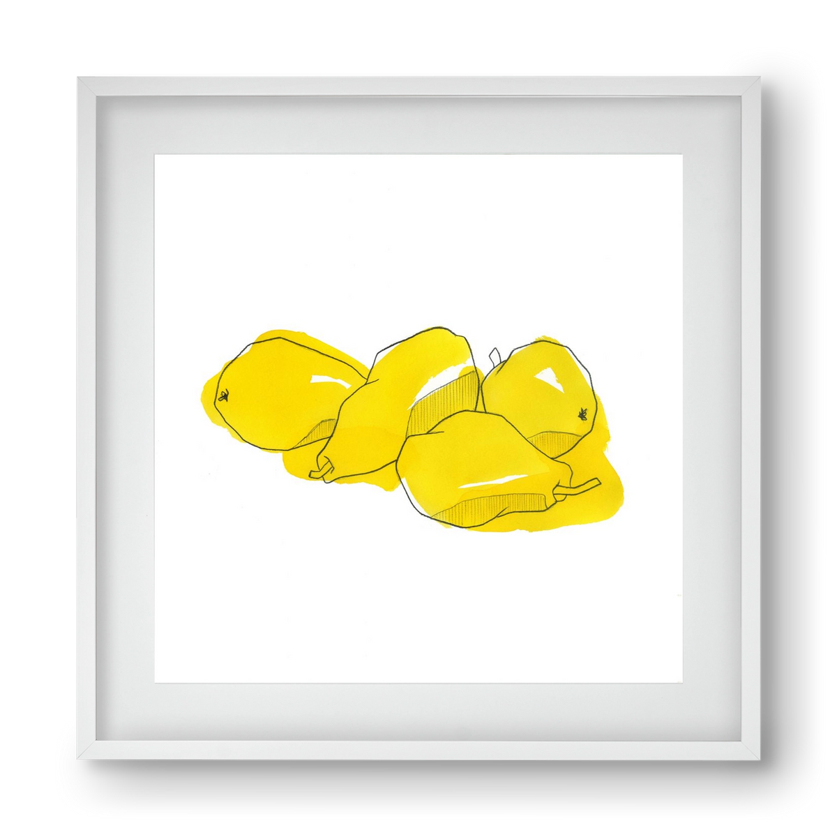 Pears, 40x40 cm (30x30 cm), Fehér keret, paszpartuval