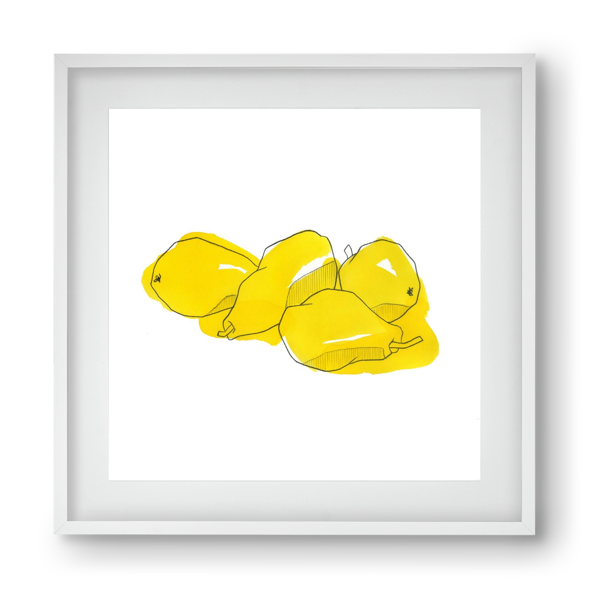 Pears, 40x40 cm (30x30 cm), Fehér keret, paszpartuval