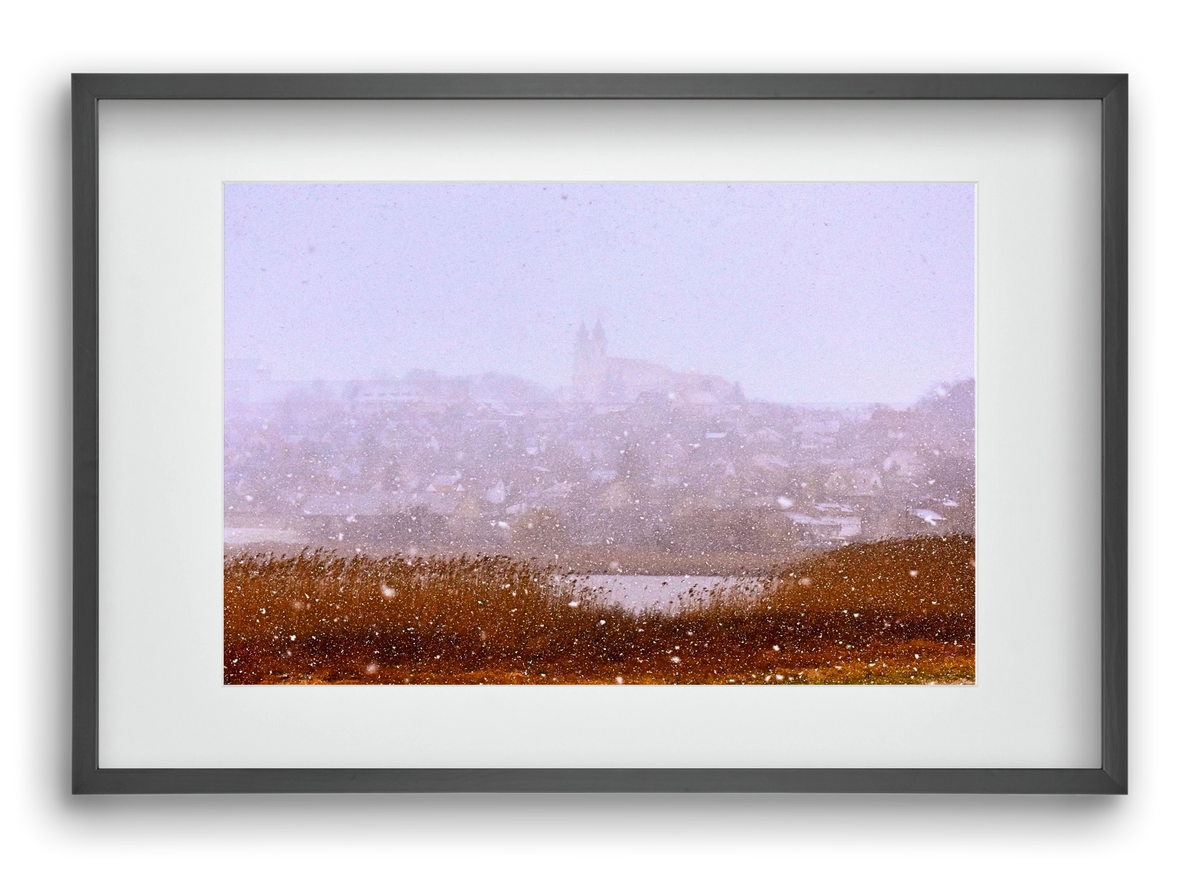 Tihany winter, 60x40 cm (45x30 cm), Fekete keret, paszpartuval