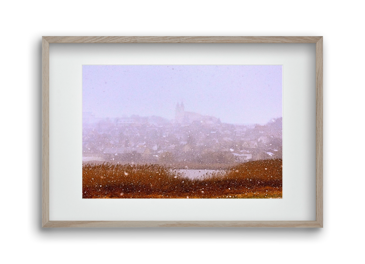 Tihany winter, 45x30 cm (30x20 cm), Tölgy keret, paszpartuval