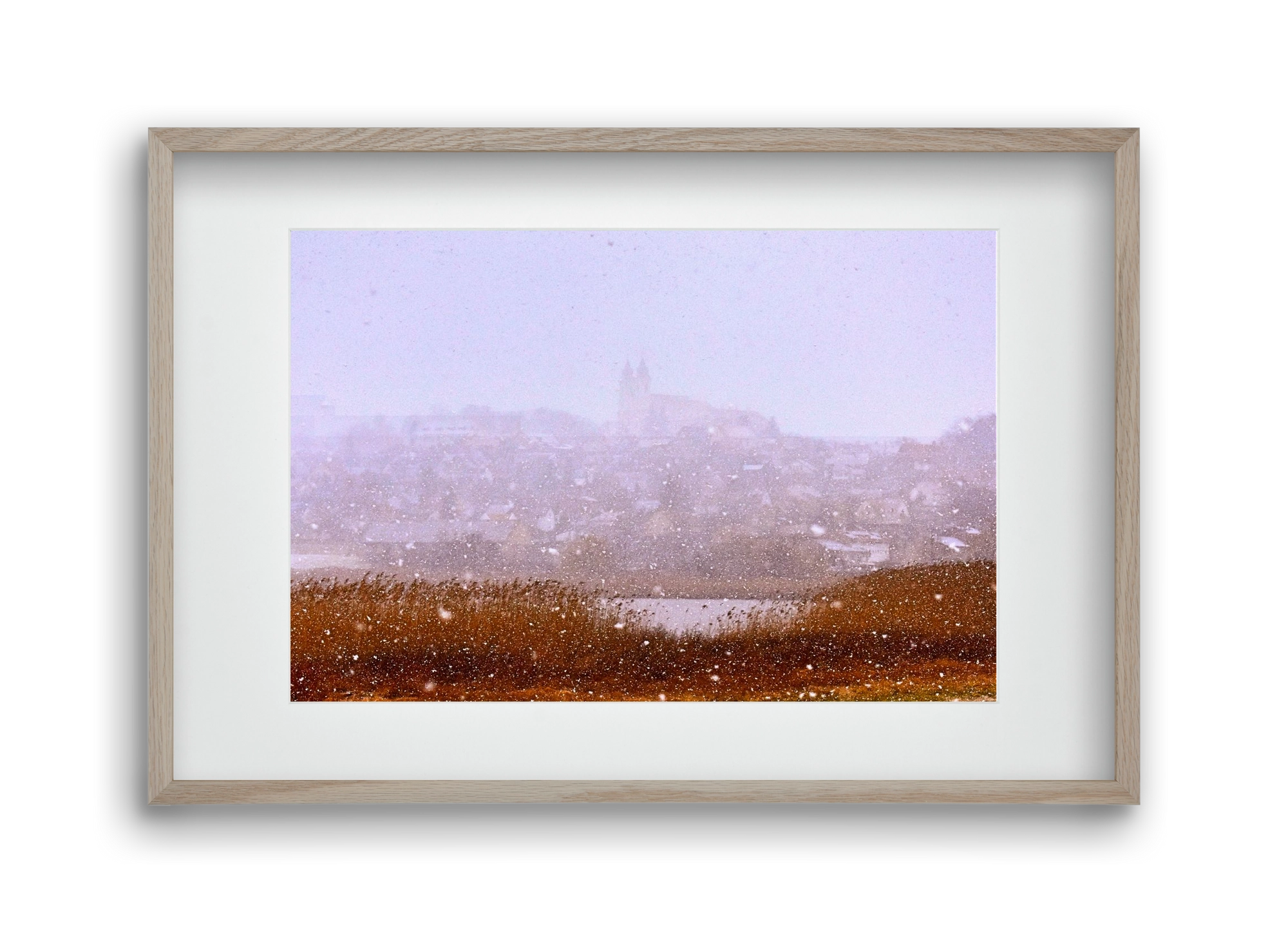 Tihany winter, 45x30 cm (30x20 cm), Tölgy keret, paszpartuval