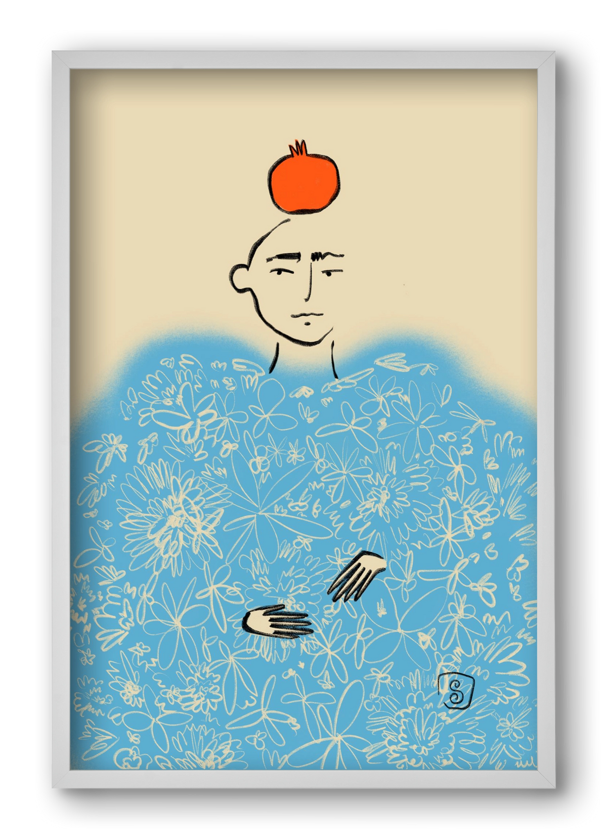 QUEEN OF WISDOM, 40x60 cm (40x60 cm), Fehér keret