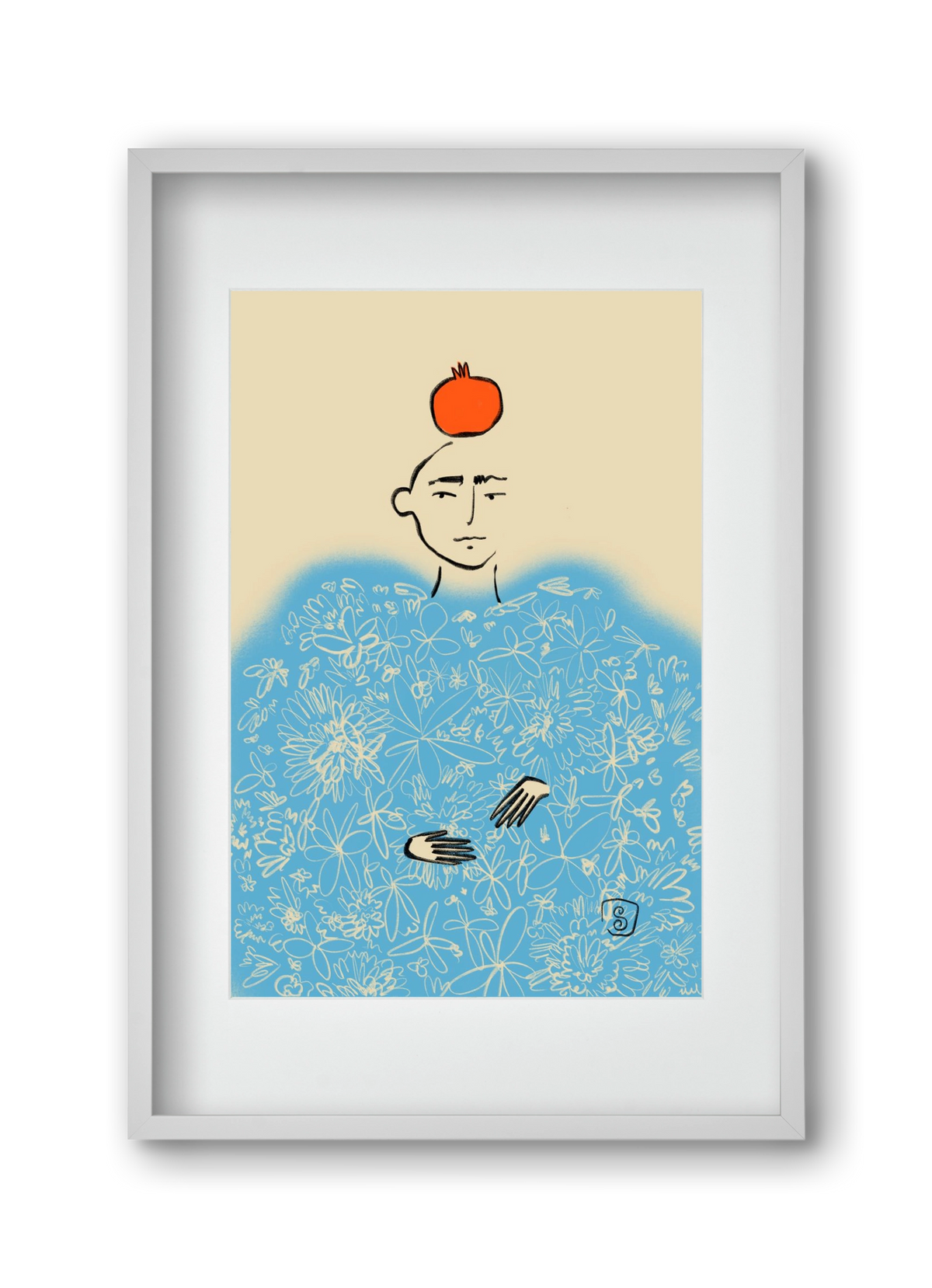 QUEEN OF WISDOM, 30x45 cm (20x30 cm), Fehér keret, paszpartuval