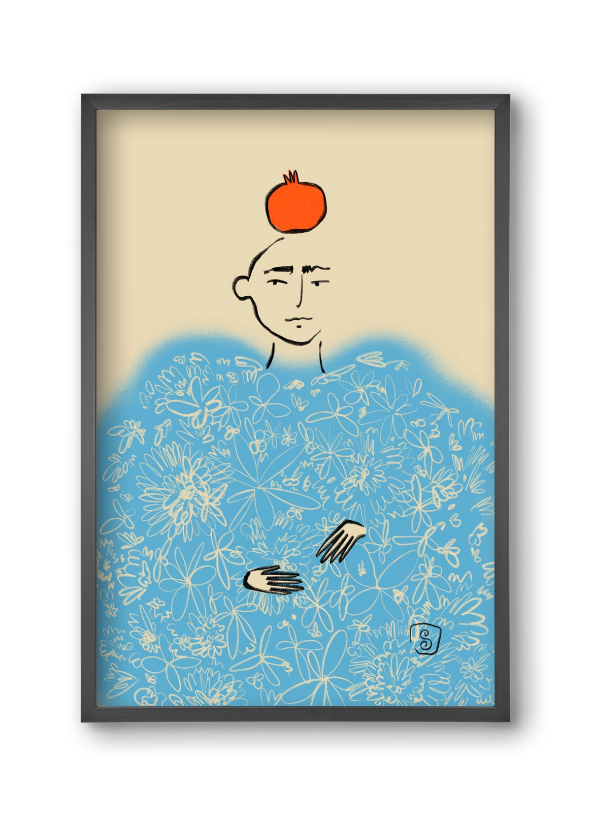 QUEEN OF WISDOM, 30x45 cm (30x45 cm), Fekete keret