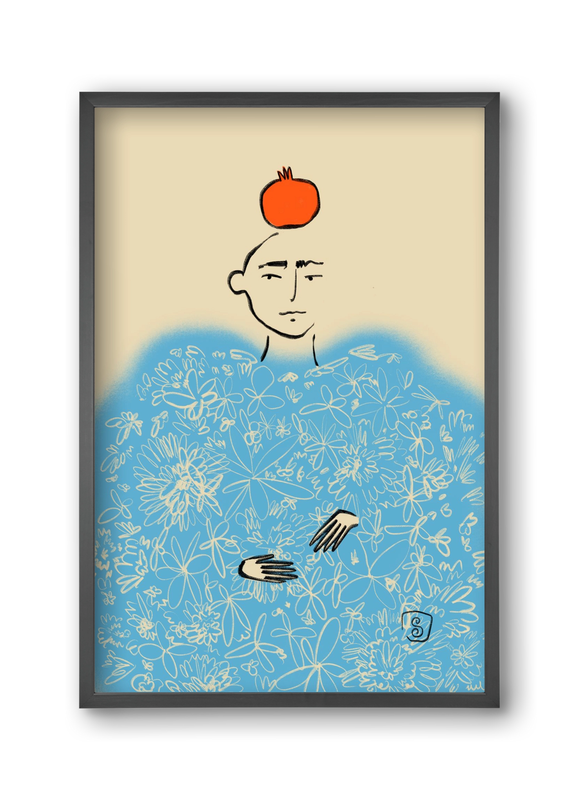 QUEEN OF WISDOM, 30x45 cm (30x45 cm), Fekete keret