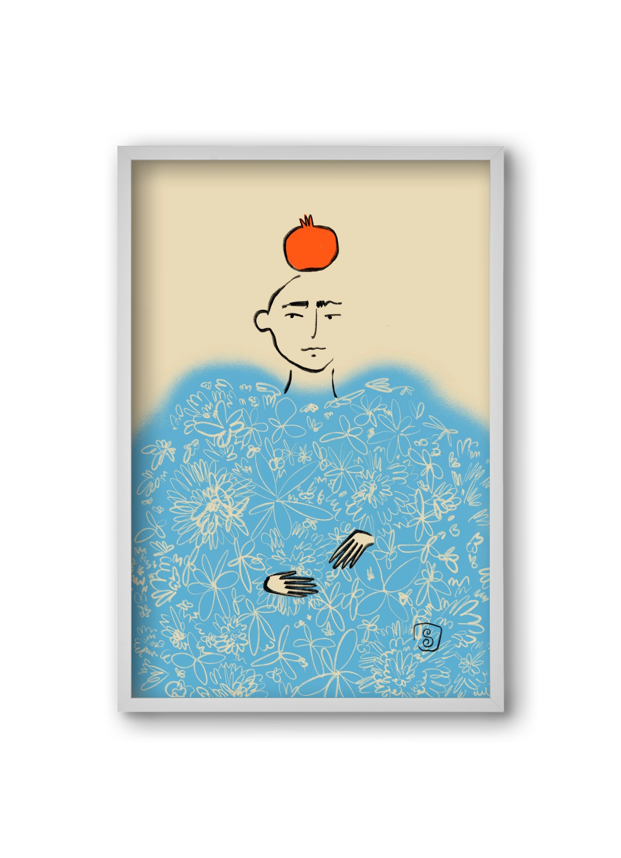 QUEEN OF WISDOM, 20x30 cm (20x30 cm), Fehér keret