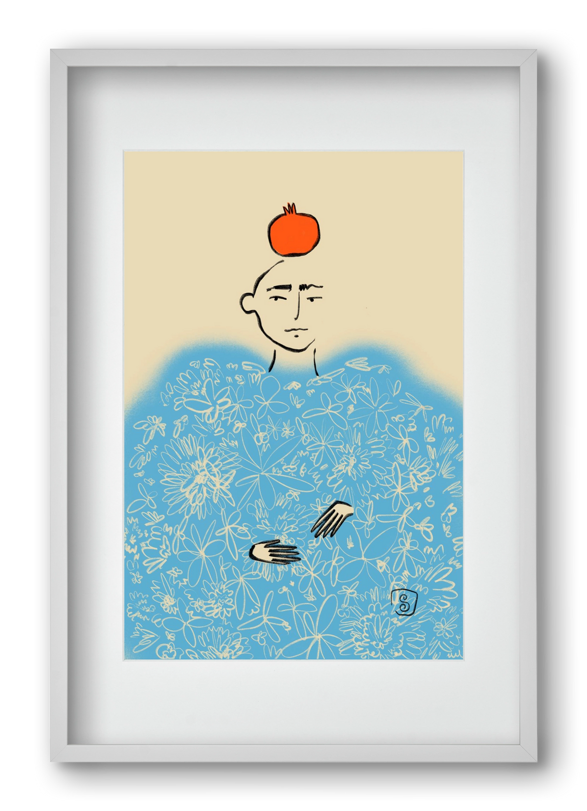 QUEEN OF WISDOM, 40x60 cm (30x45 cm), Fehér keret, paszpartuval