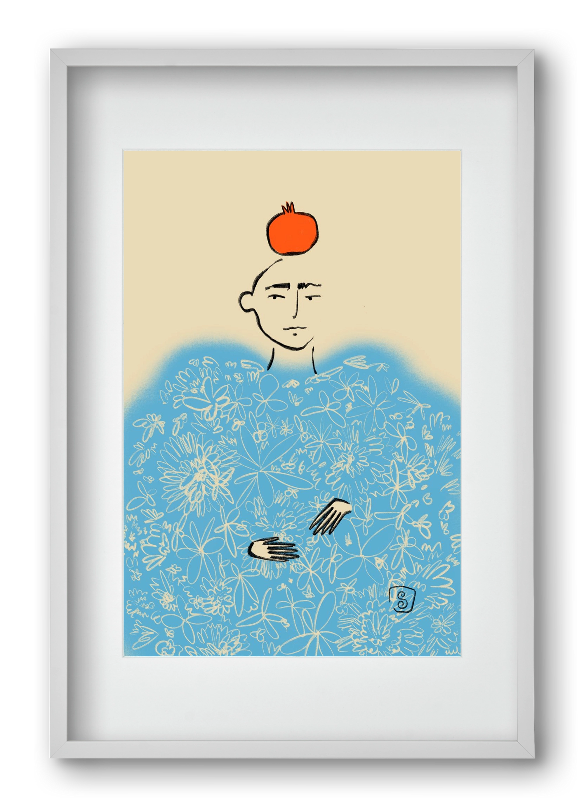 QUEEN OF WISDOM, 40x60 cm (30x45 cm), Fehér keret, paszpartuval