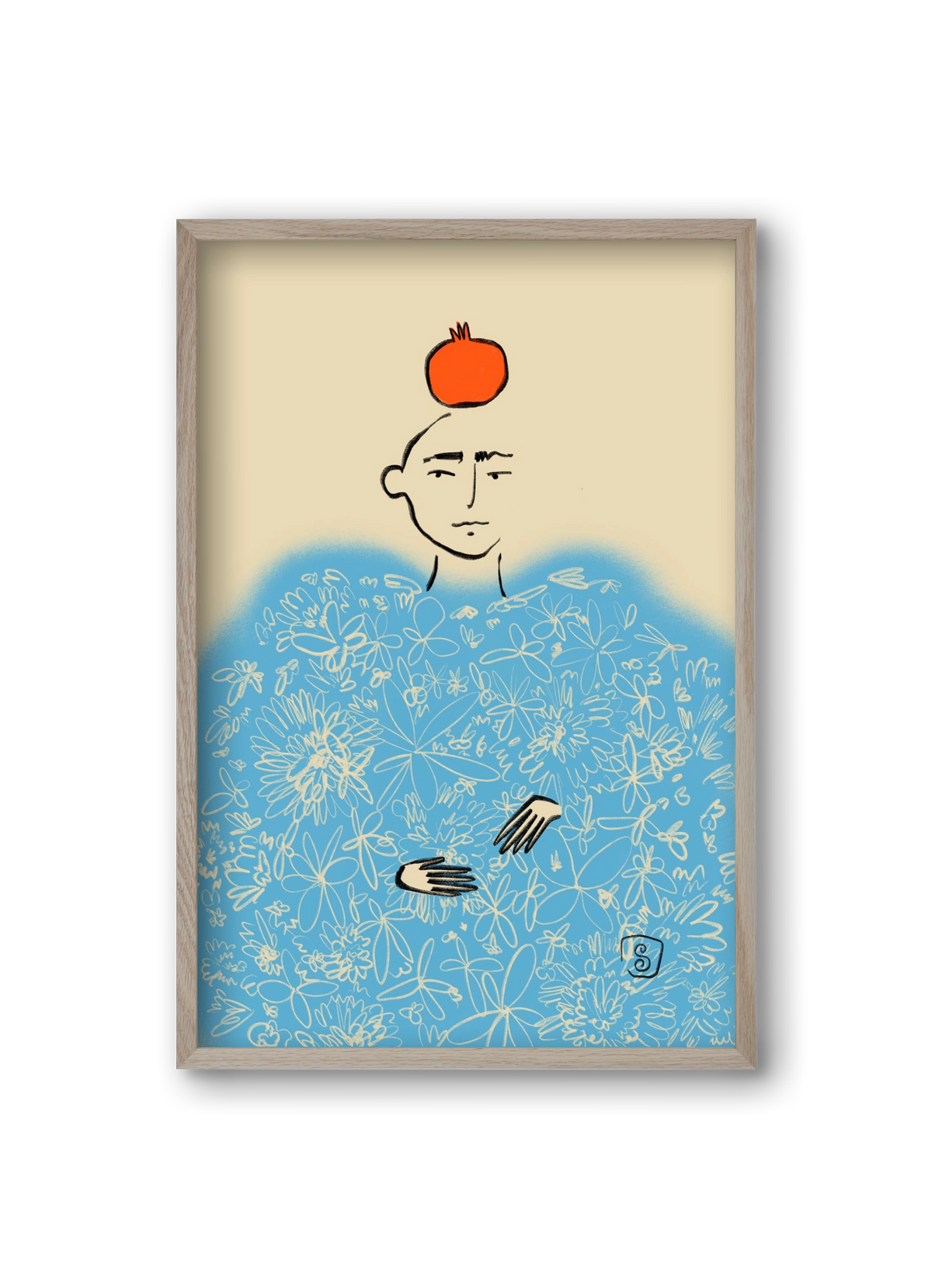 QUEEN OF WISDOM, 20x30 cm (20x30 cm), Tölgy keret