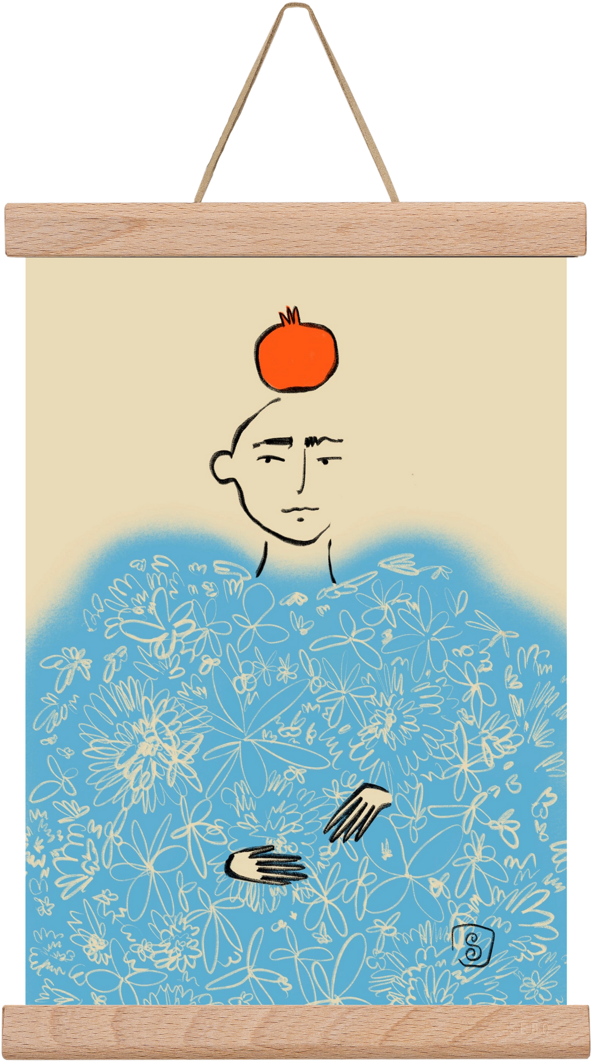 QUEEN OF WISDOM, 20x30 cm (20x30 cm), Tölgy akasztó