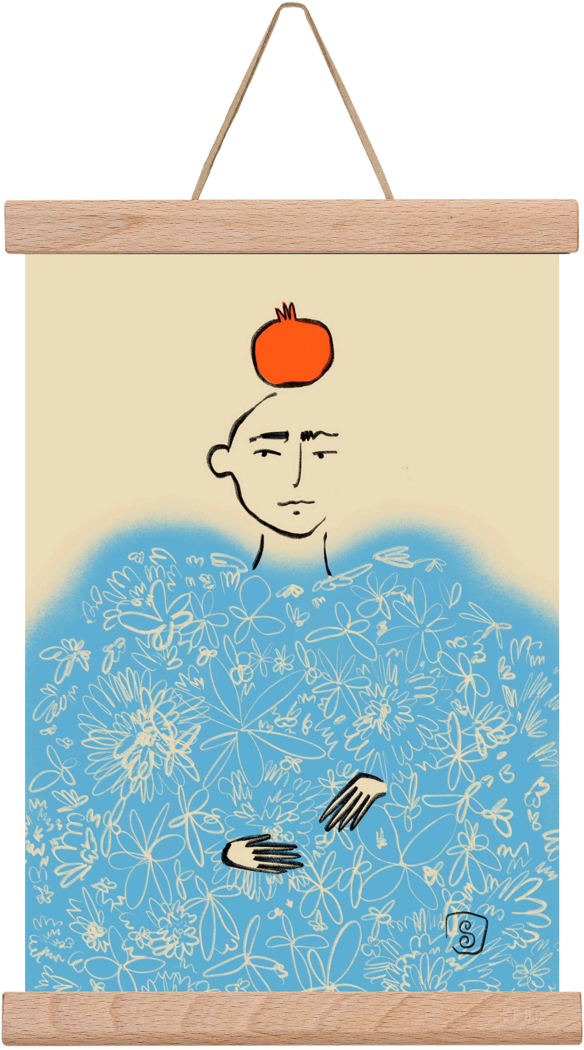 QUEEN OF WISDOM, 20x30 cm (20x30 cm), Tölgy akasztó