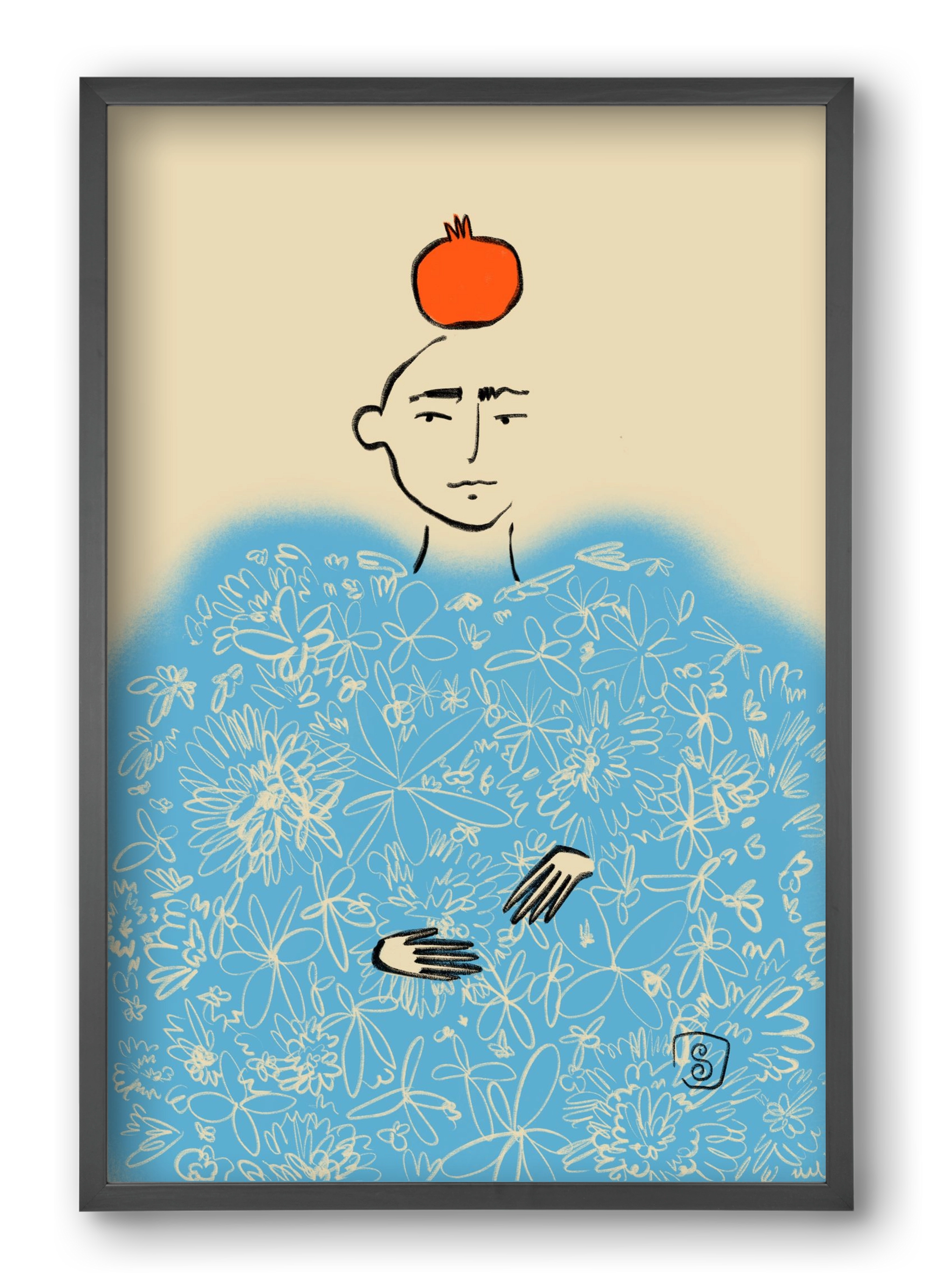 QUEEN OF WISDOM, 40x60 cm (40x60 cm), Fekete keret