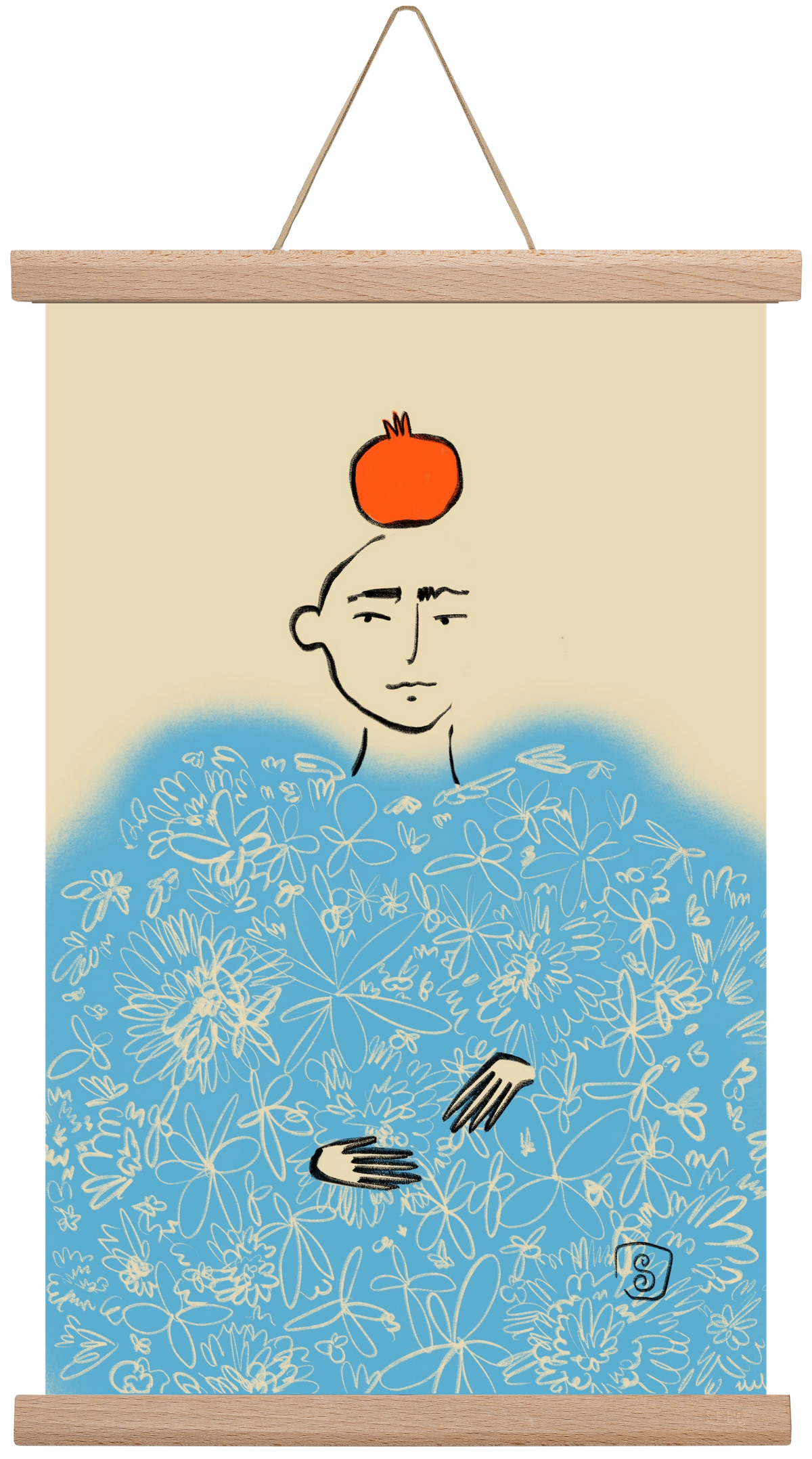 QUEEN OF WISDOM, 30x45 cm (30x45 cm), Tölgy akasztó