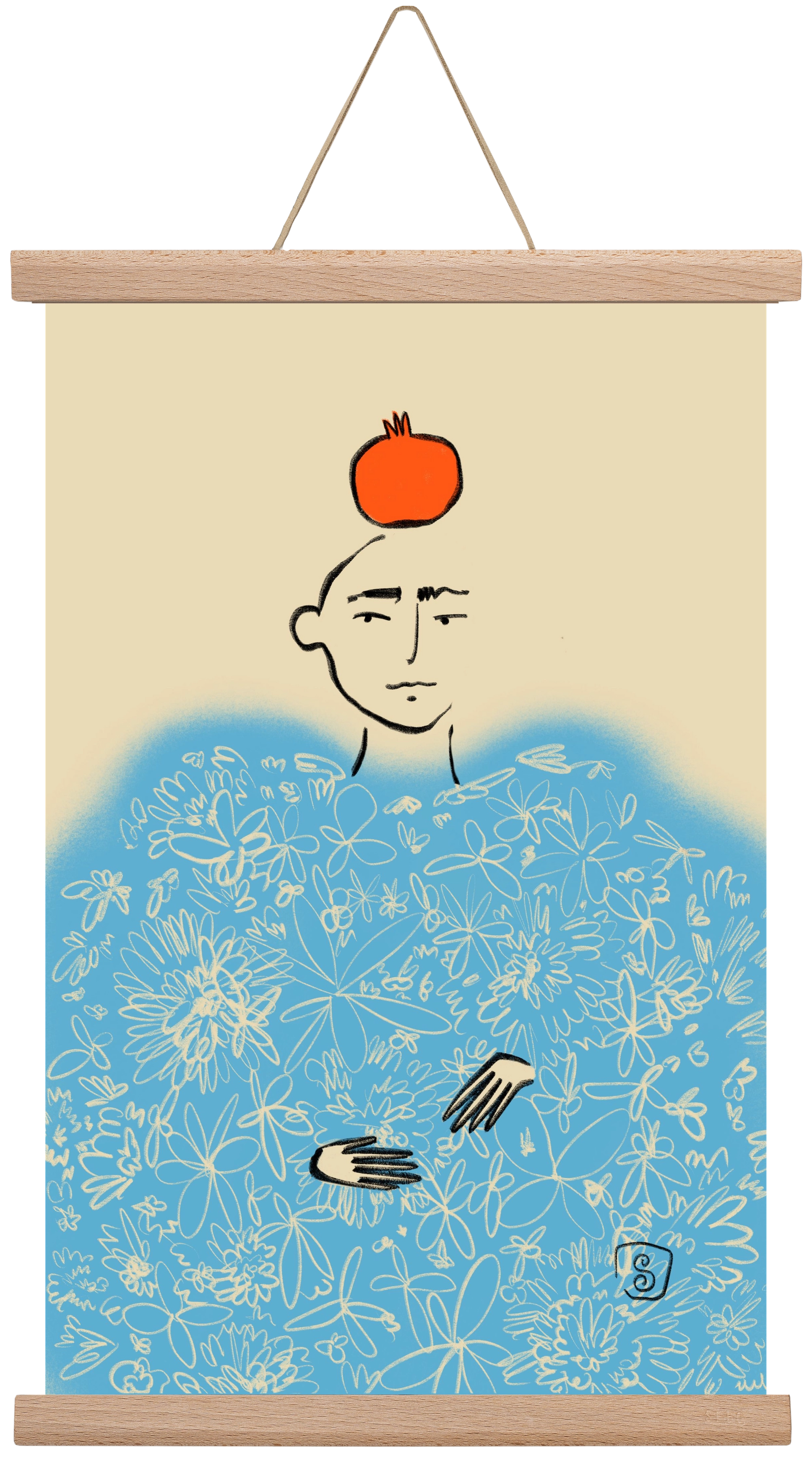 QUEEN OF WISDOM, 30x45 cm (30x45 cm), Tölgy akasztó