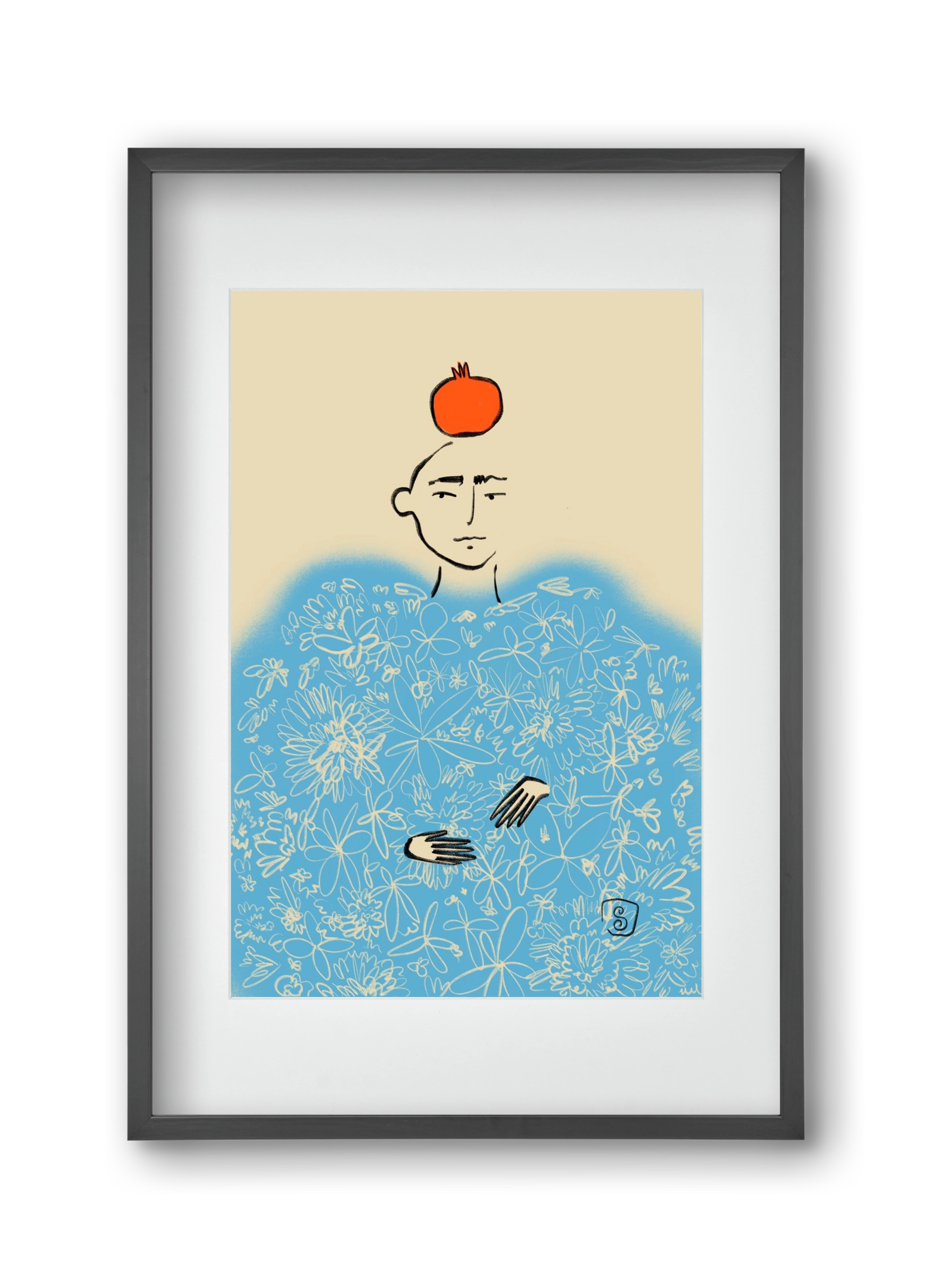 QUEEN OF WISDOM, 30x45 cm (20x30 cm), Fekete keret, paszpartuval