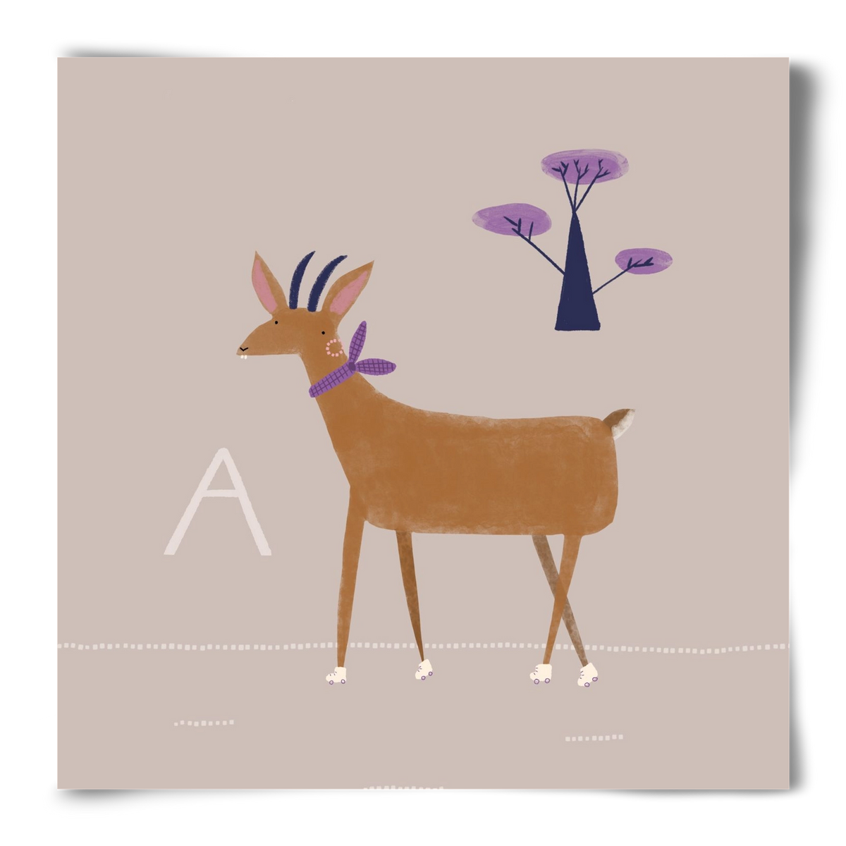 A, mint Antilop, 50x50 cm, Keret nélkül